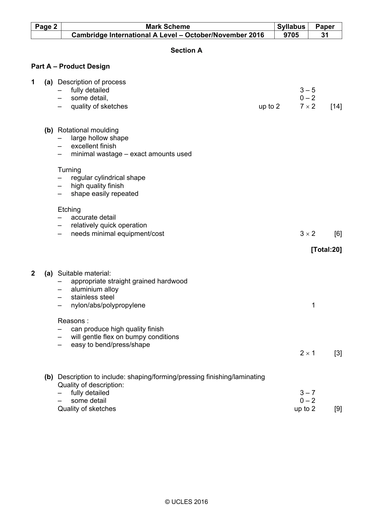 Mark scheme, page 2 of 8