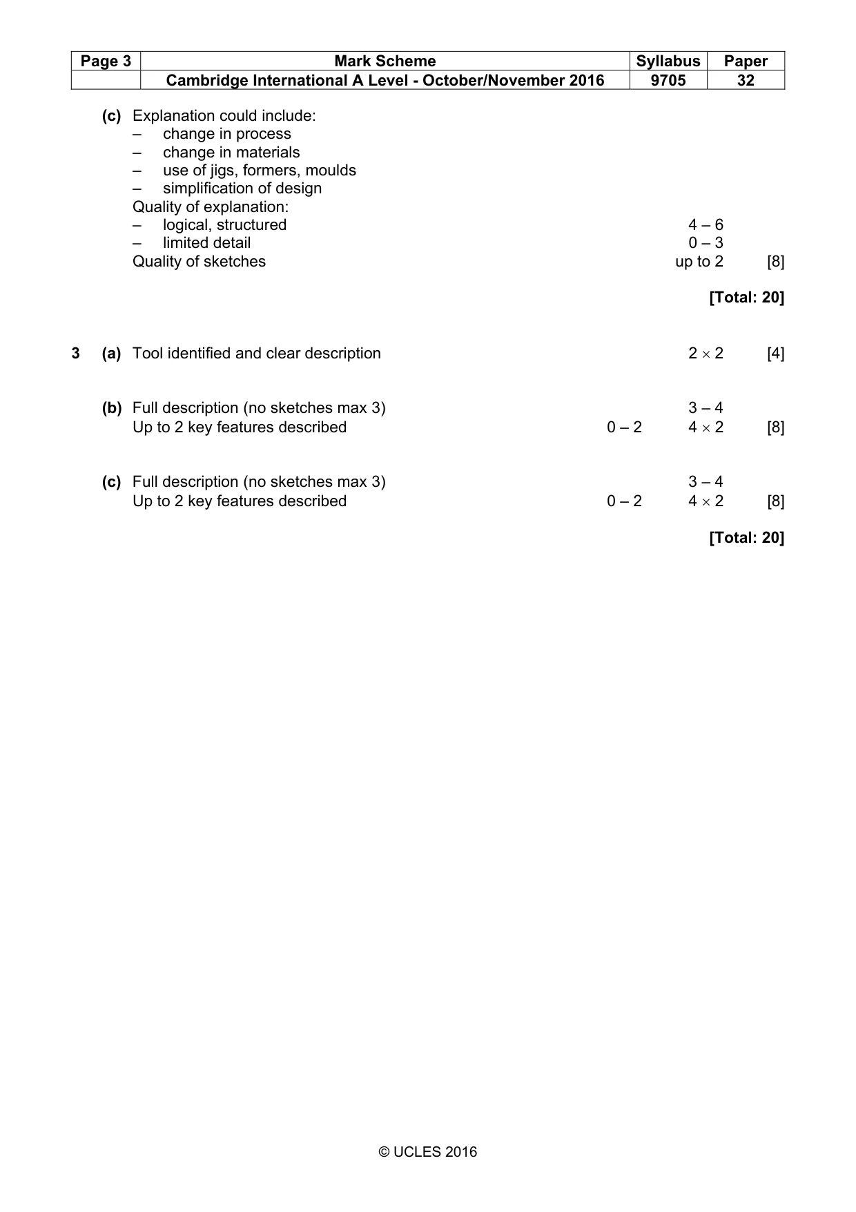 Mark scheme, page 3 of 8