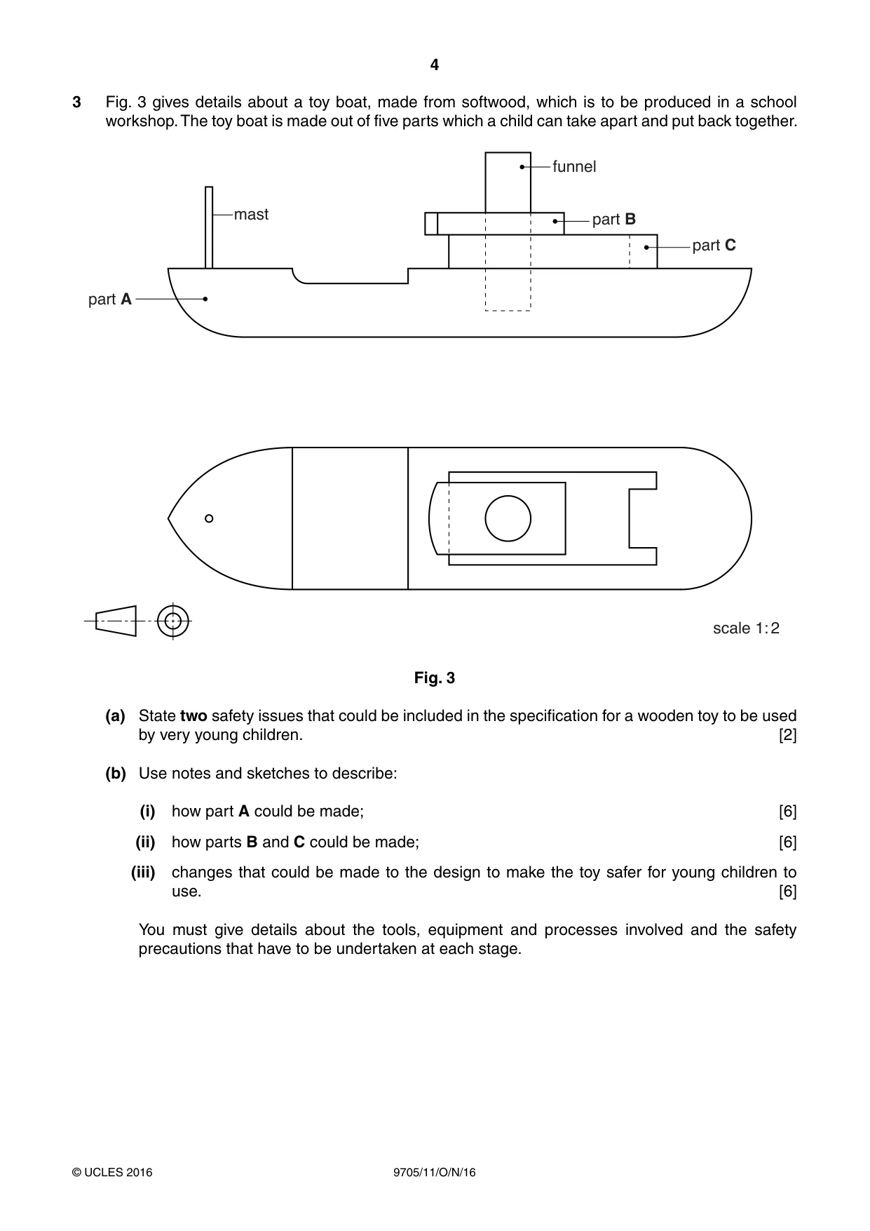 Cambridge A Level Design and Technology 9705 2016 Oct/Nov Paper 1 · Variant 1 question paper, page 4 of 12