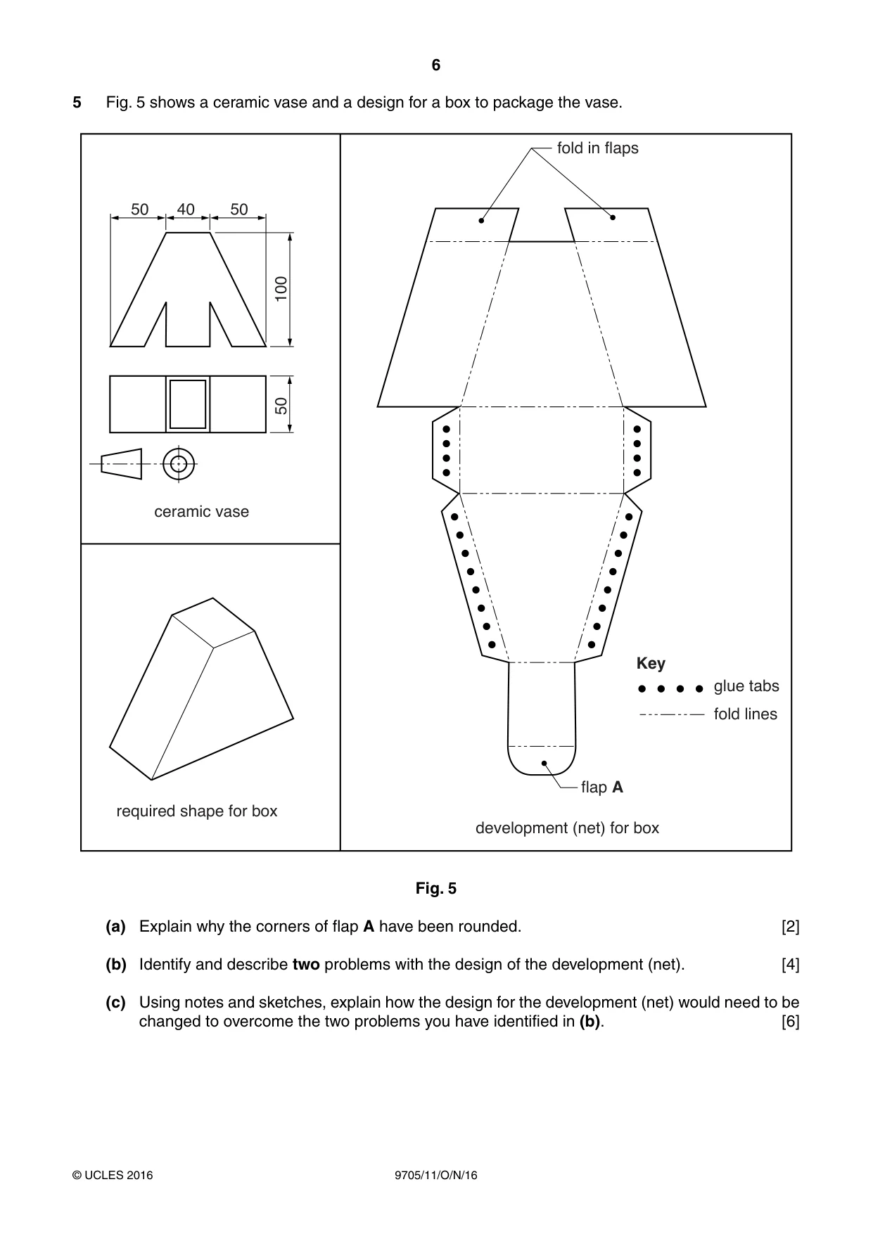 Cambridge A Level Design and Technology 9705 2016 Oct/Nov Paper 1 · Variant 1 question paper, page 6 of 12