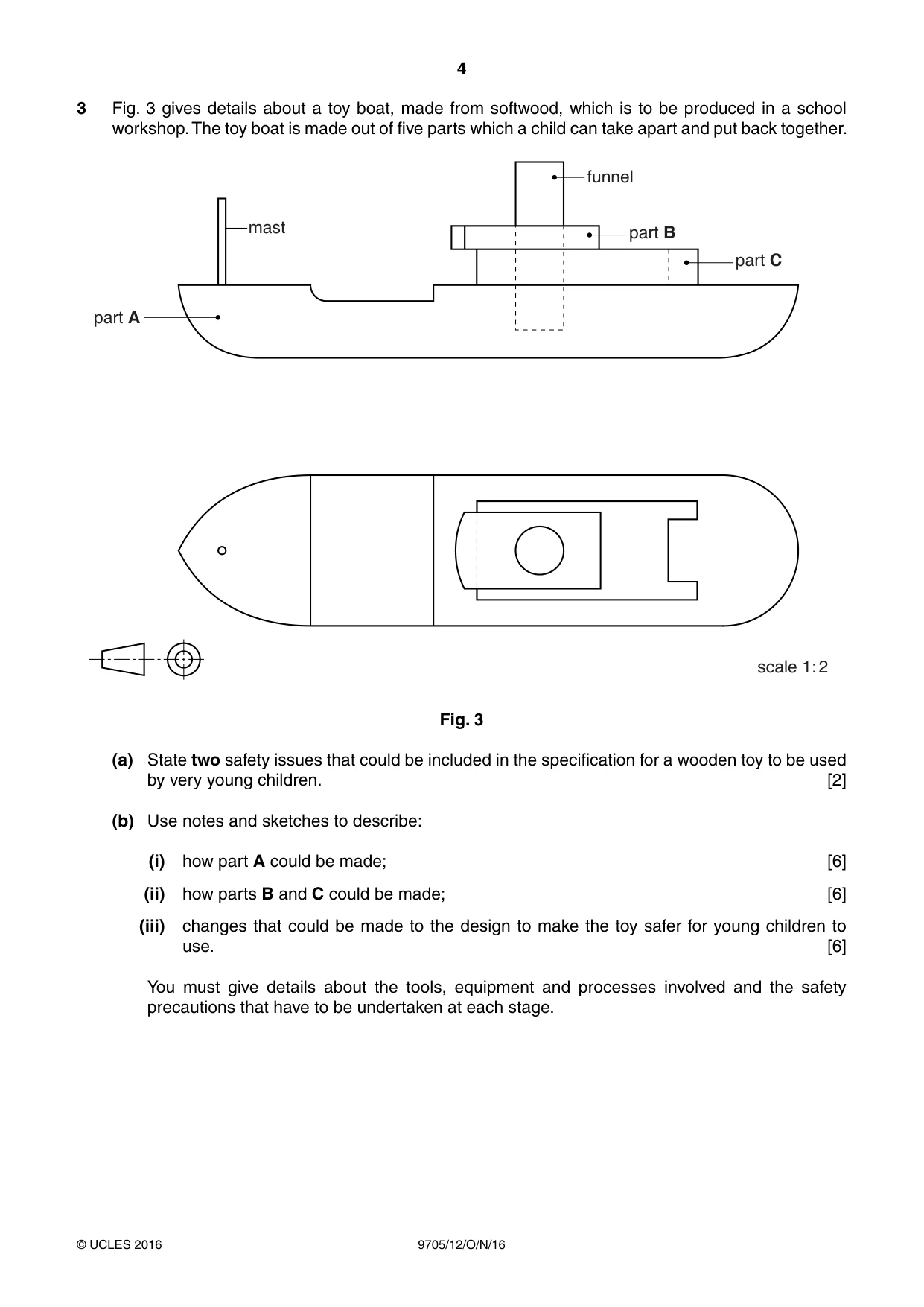 Cambridge A Level Design and Technology 9705 2016 Oct/Nov Paper 1 · Variant 2 question paper, page 4 of 12