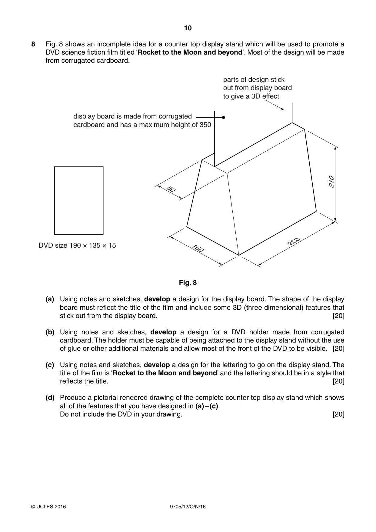 Cambridge A Level Design and Technology 9705 2016 Oct/Nov Paper 1 · Variant 2 question paper, page 10 of 12
