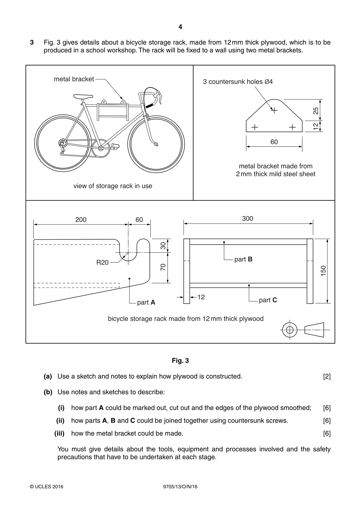 Cambridge A Level Design and Technology 9705 2016 Oct/Nov Paper 1 · Variant 3 question paper, page 4 of 12