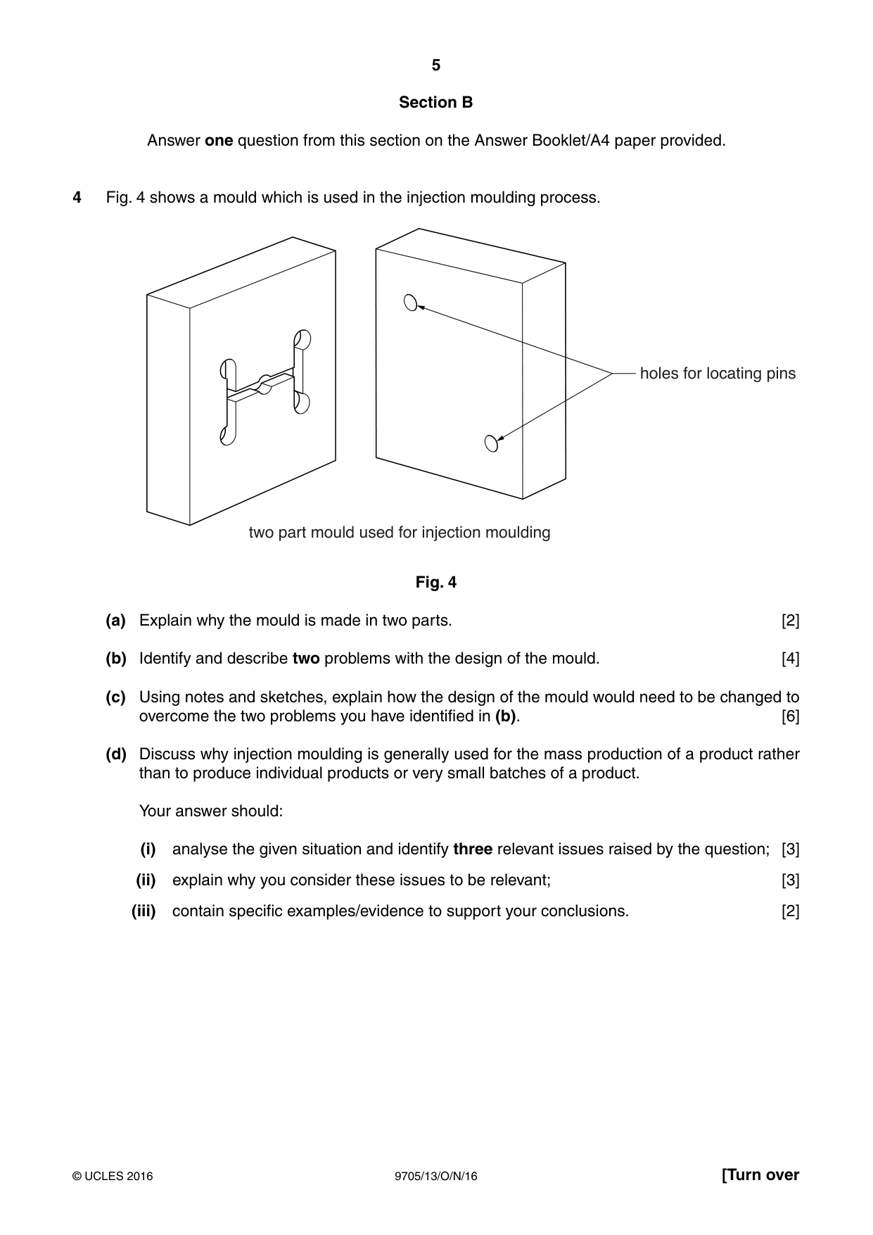 Cambridge A Level Design and Technology 9705 2016 Oct/Nov Paper 1 · Variant 3 question paper, page 5 of 12