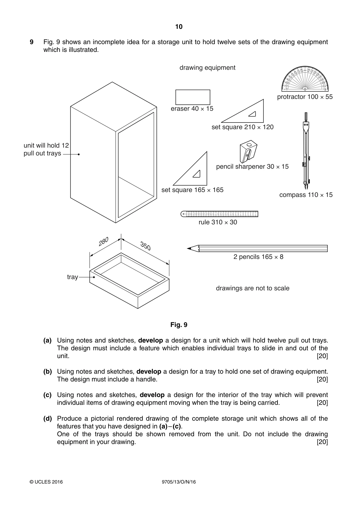Cambridge A Level Design and Technology 9705 2016 Oct/Nov Paper 1 · Variant 3 question paper, page 10 of 12