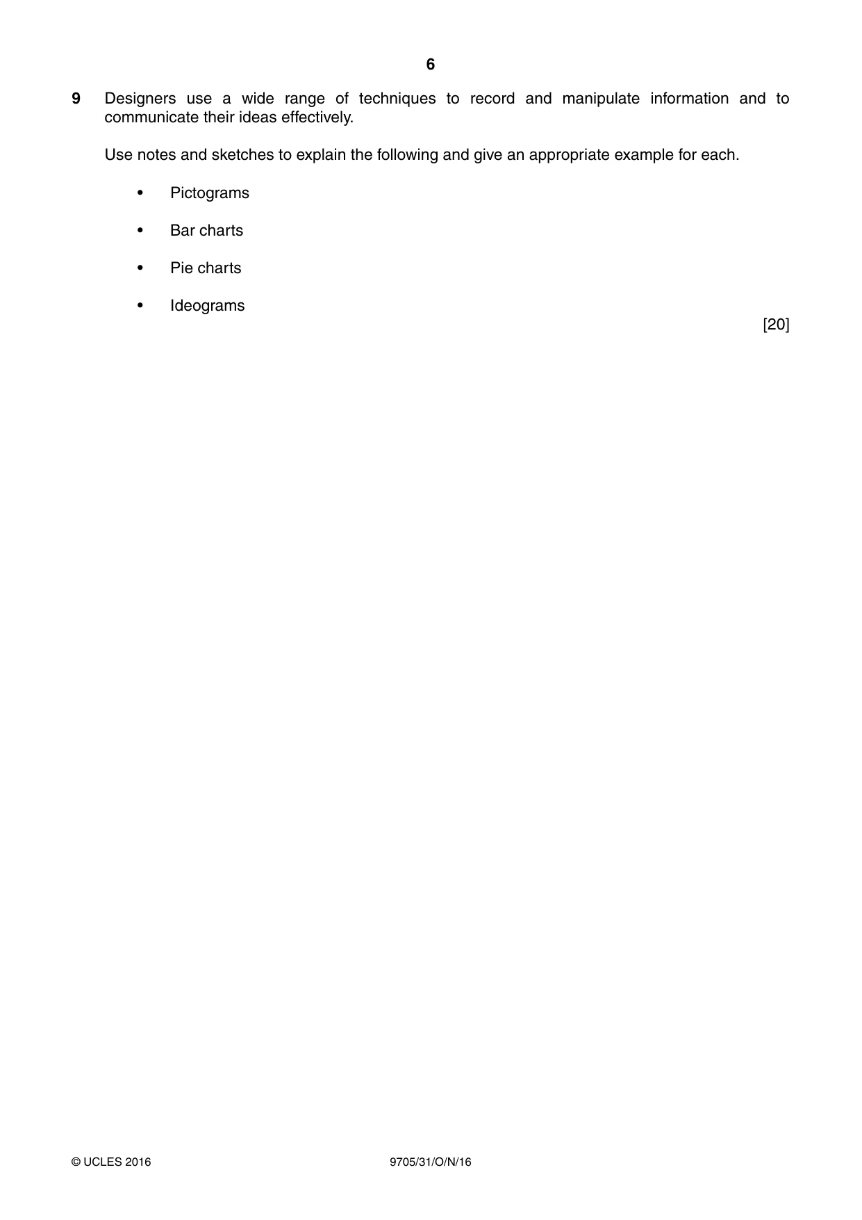 Cambridge A Level Design and Technology 9705 2016 Oct/Nov Paper 3 · Variant 1 question paper, page 6 of 12