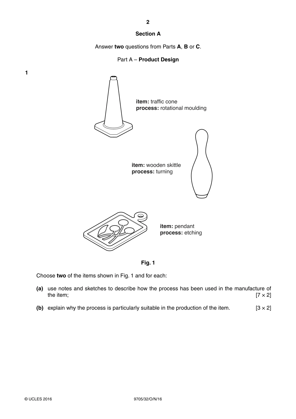 Cambridge A Level Design and Technology 9705 2016 Oct/Nov Paper 3 · Variant 2 question paper, page 2 of 8