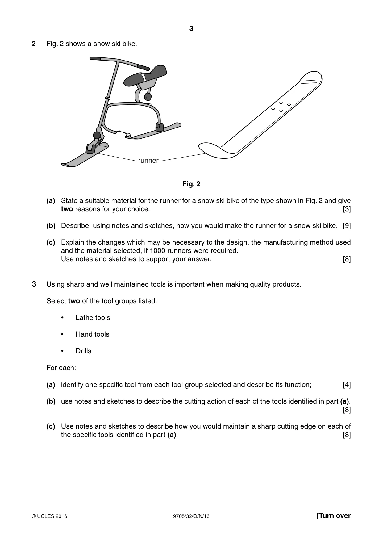 Cambridge A Level Design and Technology 9705 2016 Oct/Nov Paper 3 · Variant 2 question paper, page 3 of 8
