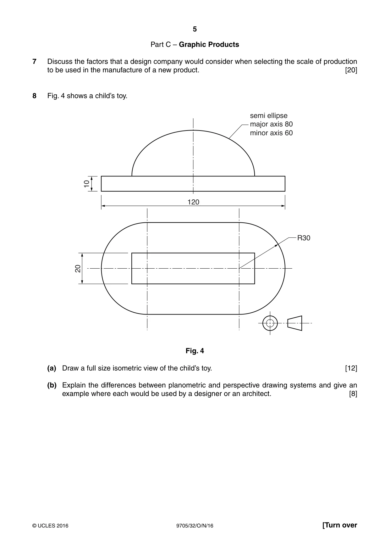 Cambridge A Level Design and Technology 9705 2016 Oct/Nov Paper 3 · Variant 2 question paper, page 5 of 8