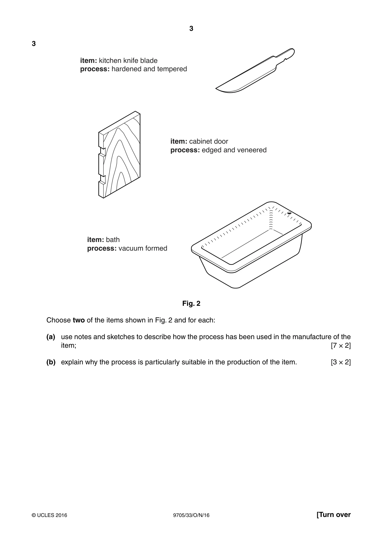Cambridge A Level Design and Technology 9705 2016 Oct/Nov Paper 3 · Variant 3 question paper, page 3 of 12