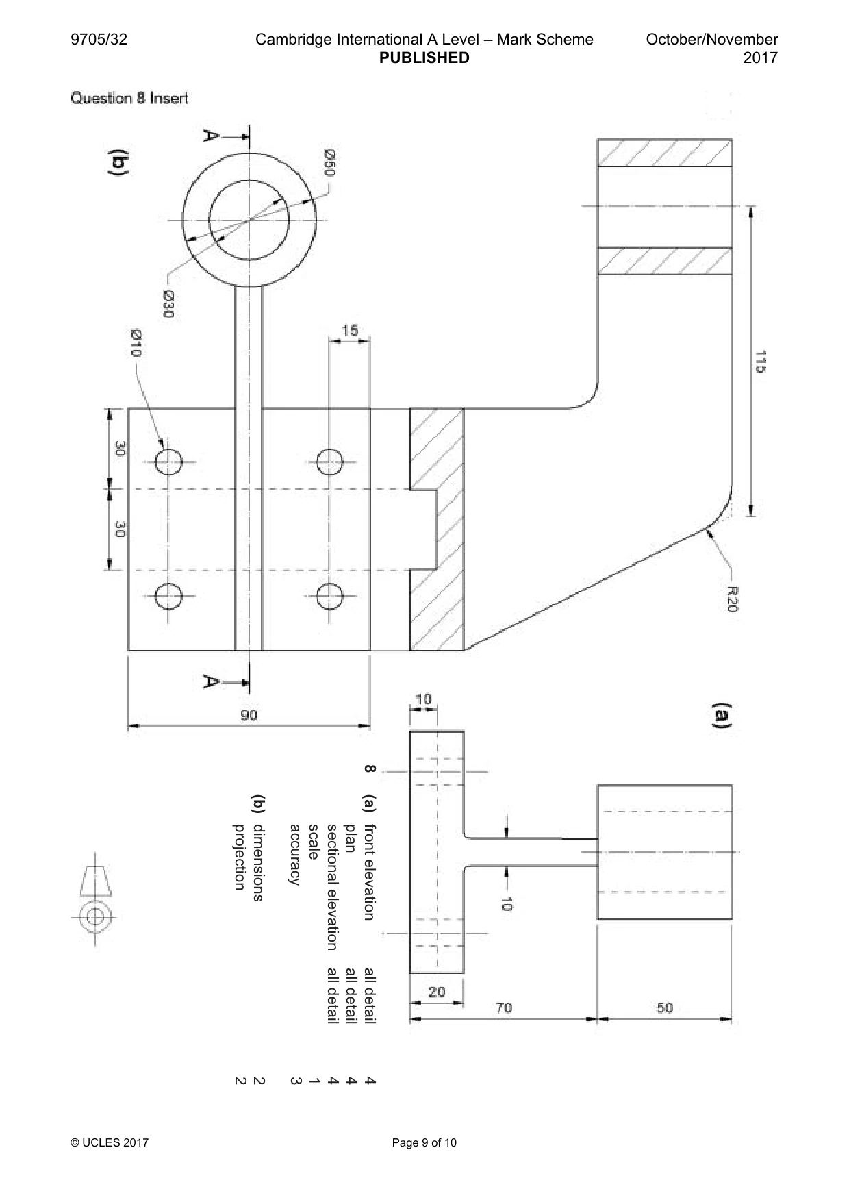 Mark scheme, page 9 of 10
