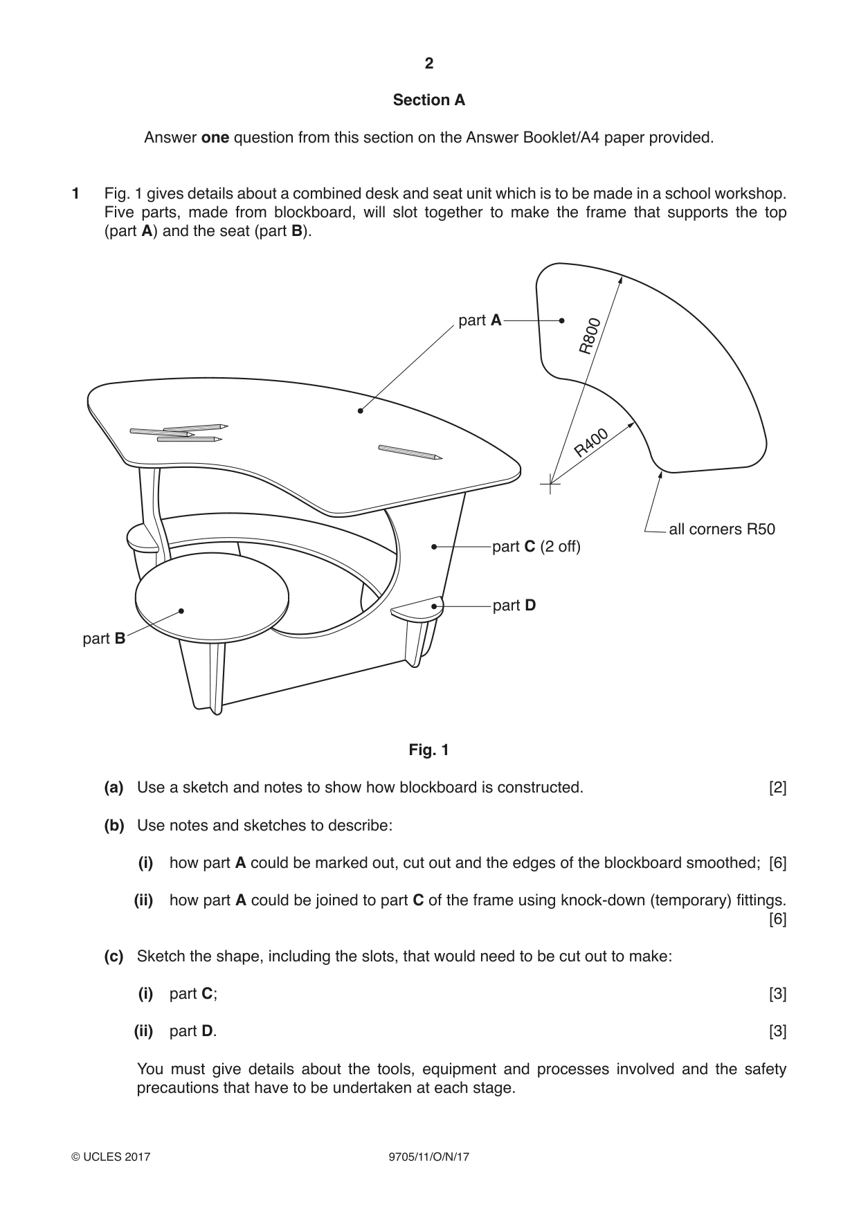 Cambridge A Level Design and Technology 9705 2017 Oct/Nov Paper 1 · Variant 1 question paper, page 2 of 12