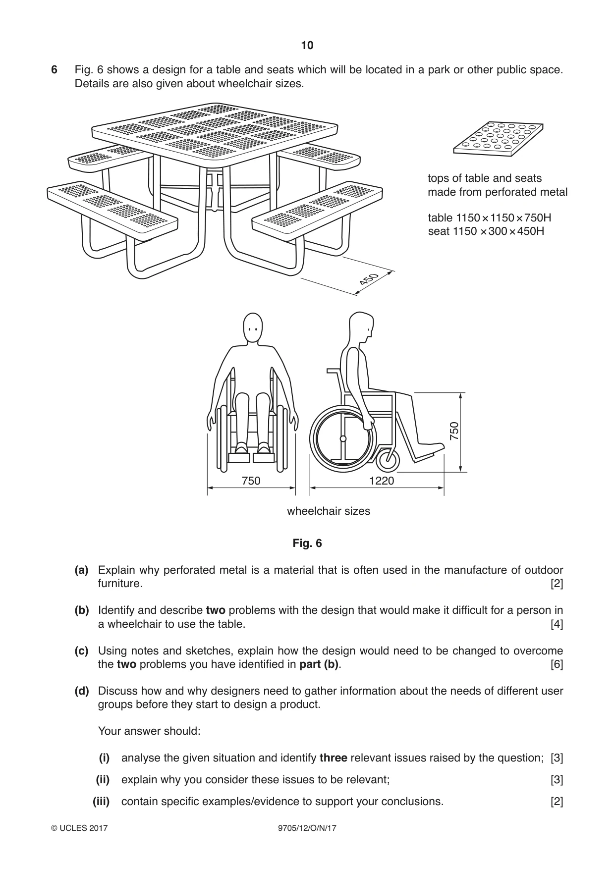 Cambridge A Level Design and Technology 9705 2017 Oct/Nov Paper 1 · Variant 2 question paper, page 10 of 16