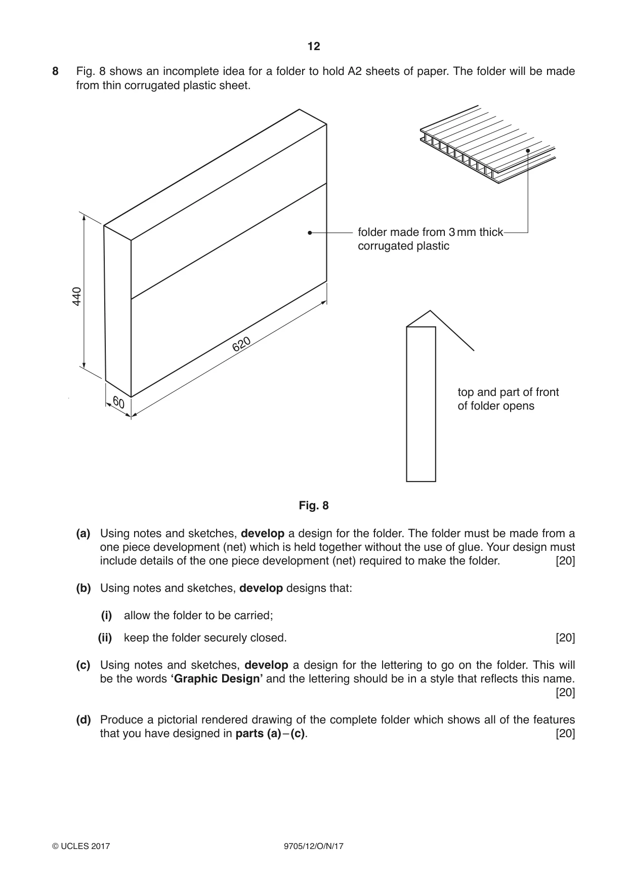 Cambridge A Level Design and Technology 9705 2017 Oct/Nov Paper 1 · Variant 2 question paper, page 12 of 16