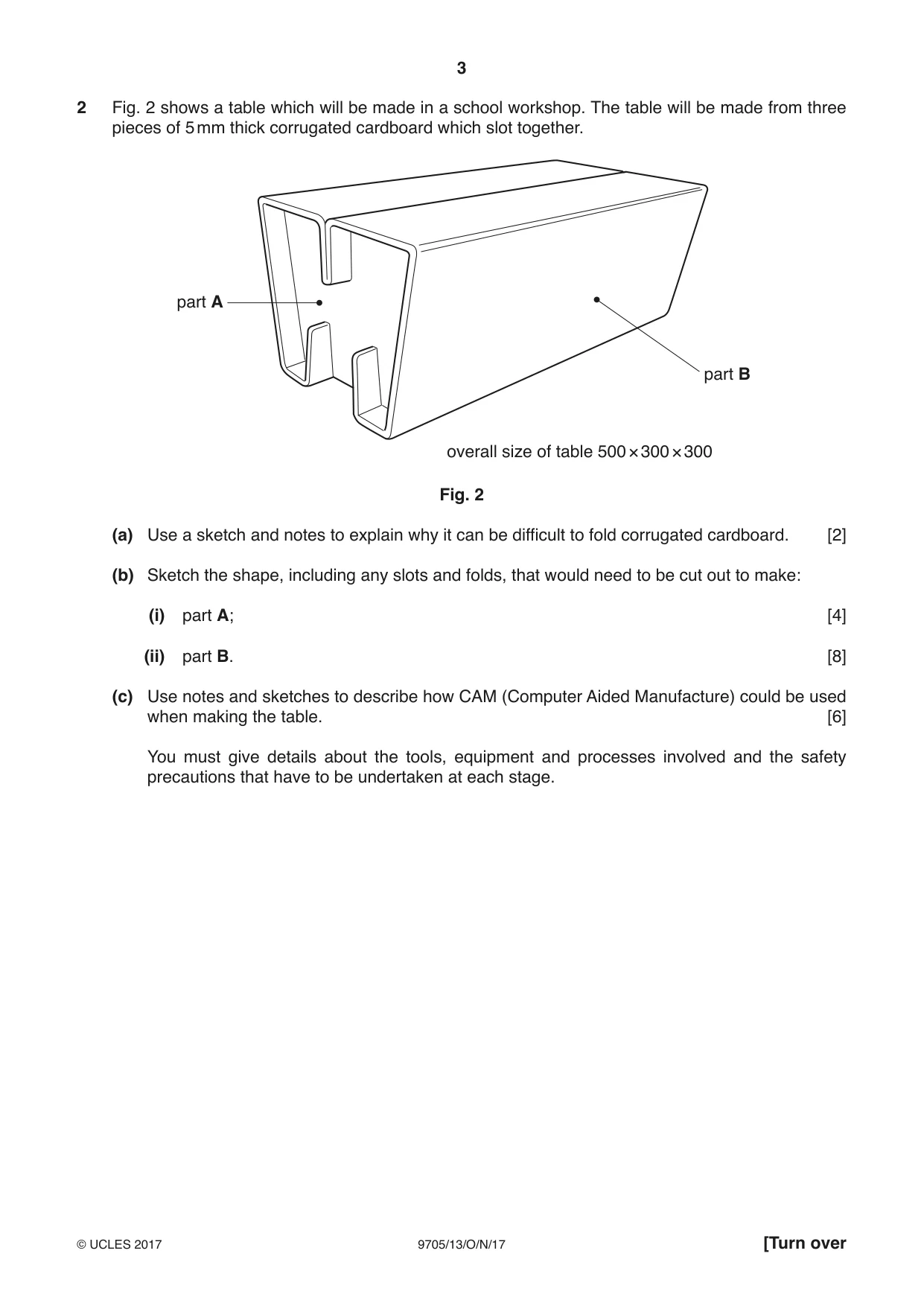 Cambridge A Level Design and Technology 9705 2017 Oct/Nov Paper 1 · Variant 3 question paper, page 3 of 12