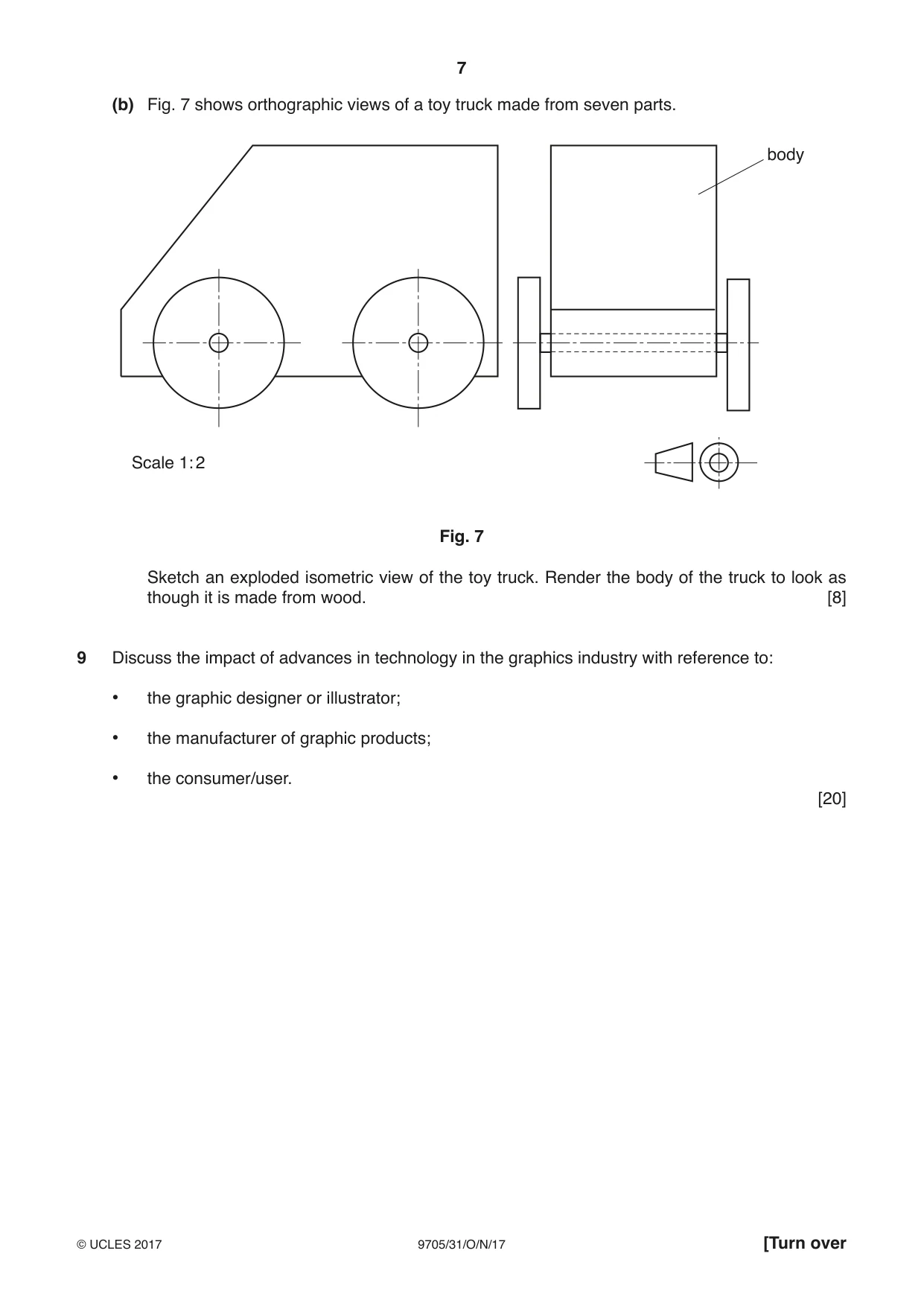 Cambridge A Level Design and Technology 9705 2017 Oct/Nov Paper 3 · Variant 1 question paper, page 7 of 12