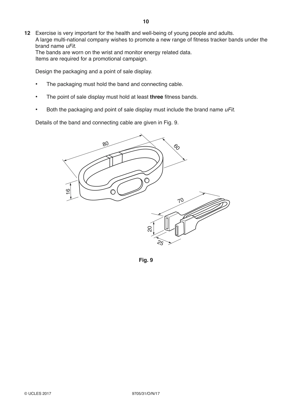 Cambridge A Level Design and Technology 9705 2017 Oct/Nov Paper 3 · Variant 1 question paper, page 10 of 12