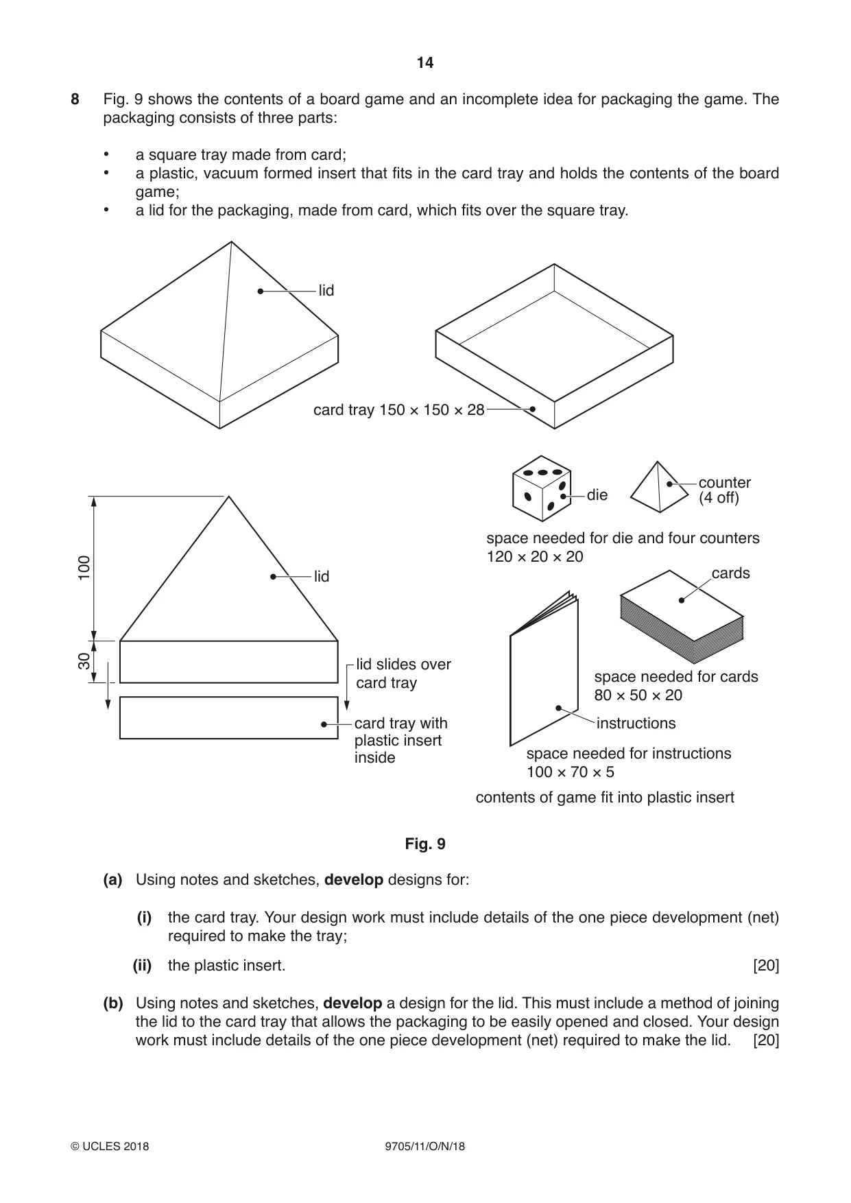 Cambridge A Level Design and Technology 9705 2018 Oct/Nov Paper 1 · Variant 1 question paper, page 14 of 16