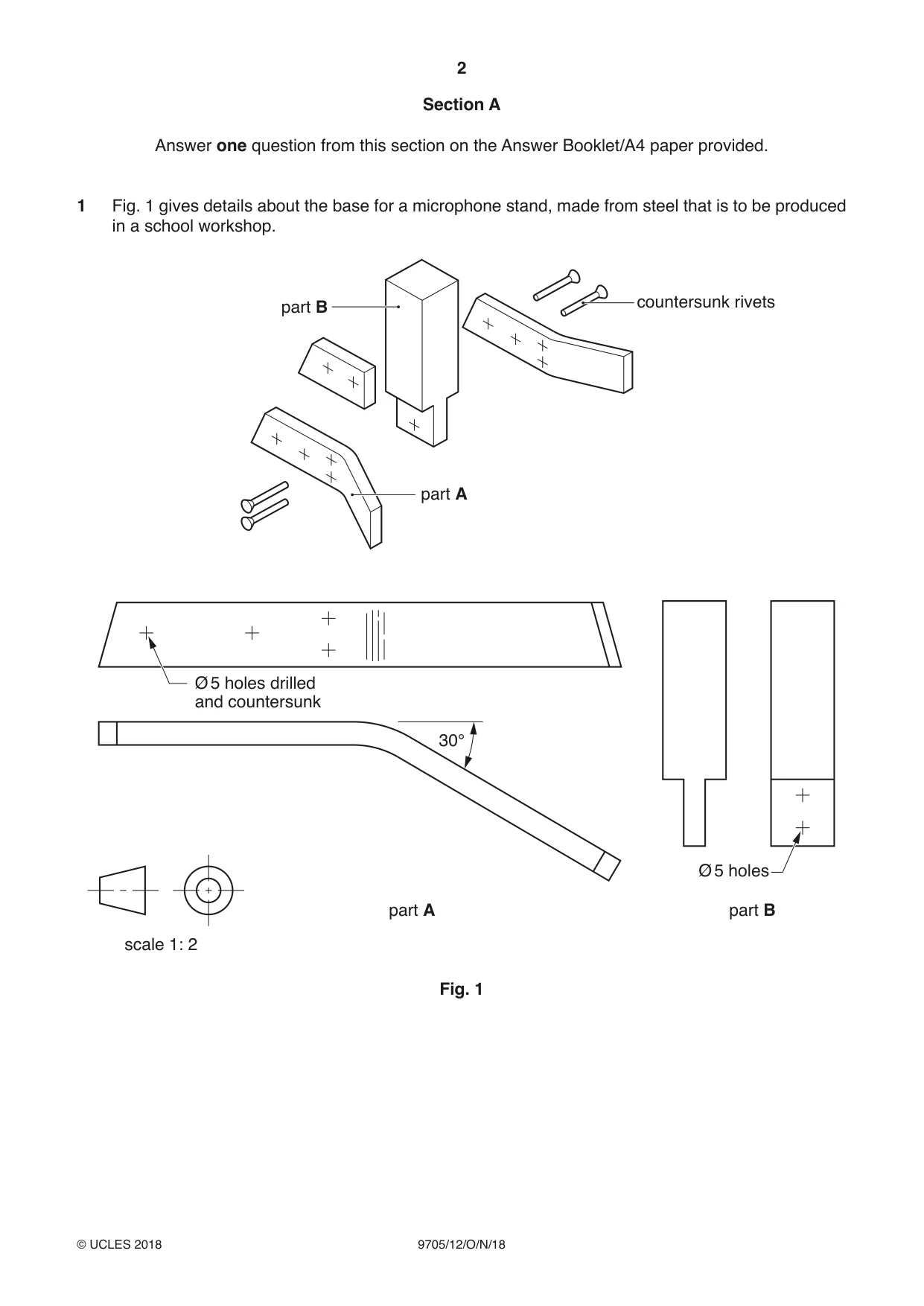 Cambridge A Level Design and Technology 9705 2018 Oct/Nov Paper 1 · Variant 2 question paper, page 2 of 16