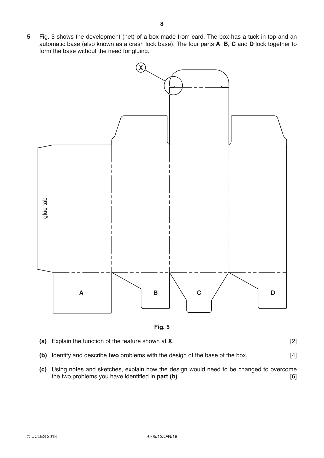 Cambridge A Level Design and Technology 9705 2018 Oct/Nov Paper 1 · Variant 2 question paper, page 8 of 16