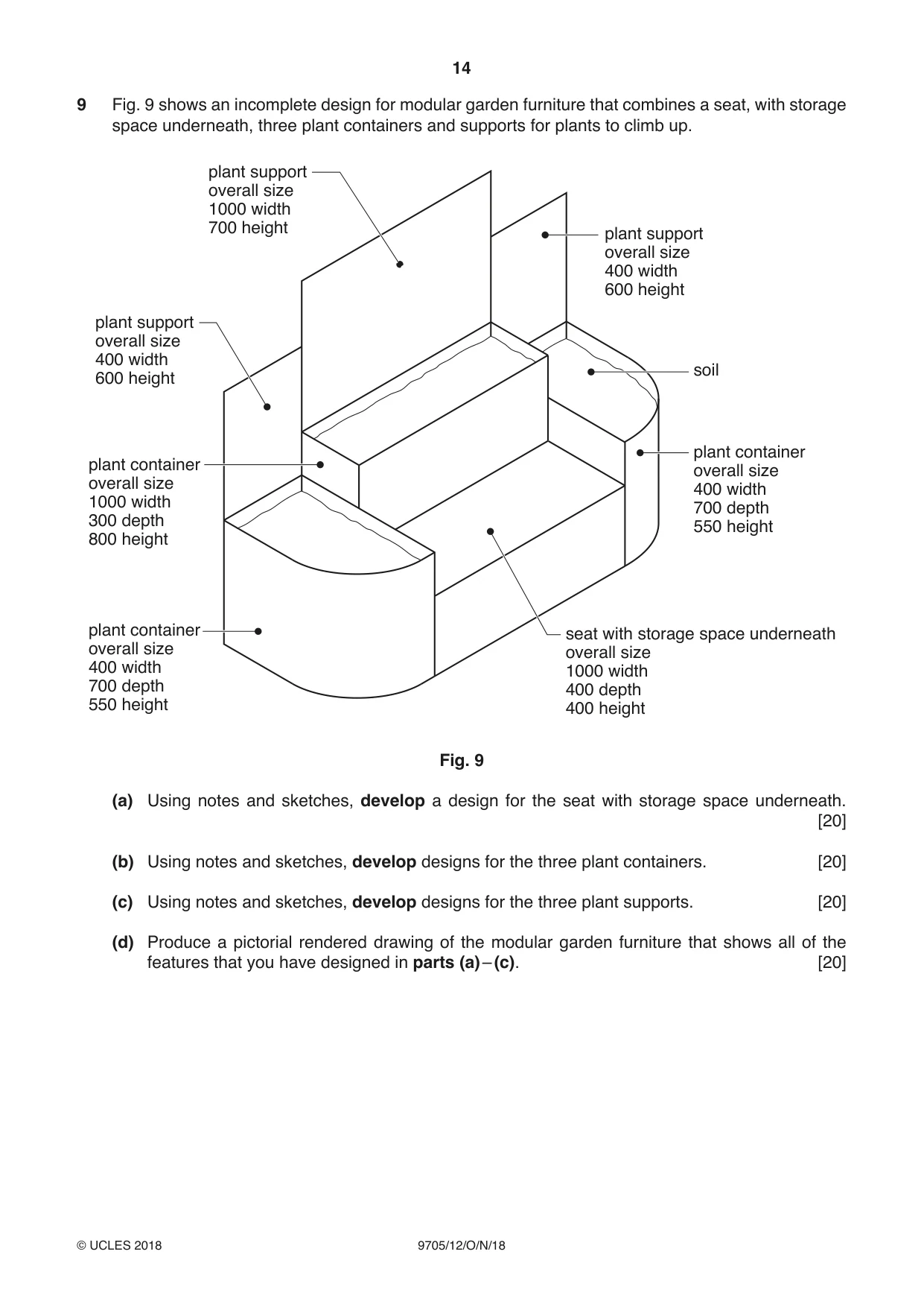 Cambridge A Level Design and Technology 9705 2018 Oct/Nov Paper 1 · Variant 2 question paper, page 14 of 16