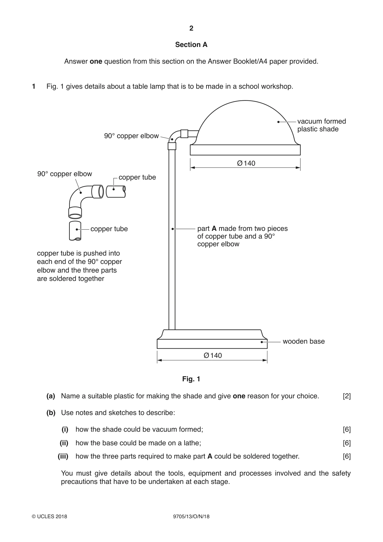 Cambridge A Level Design and Technology 9705 2018 Oct/Nov Paper 1 · Variant 3 question paper, page 2 of 16