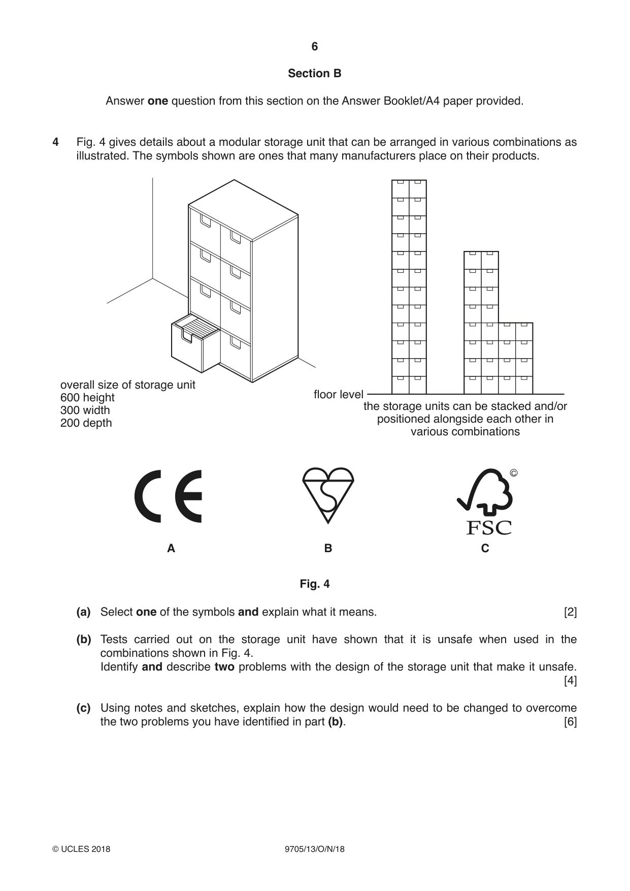 Cambridge A Level Design and Technology 9705 2018 Oct/Nov Paper 1 · Variant 3 question paper, page 6 of 16