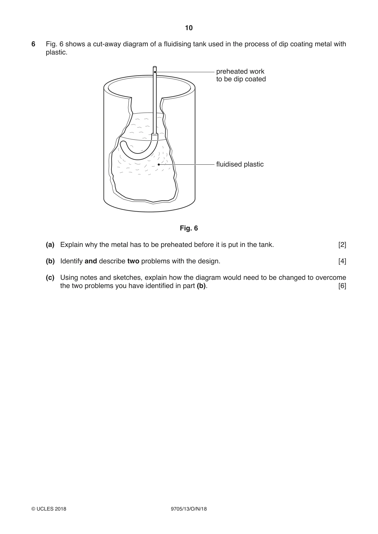 Cambridge A Level Design and Technology 9705 2018 Oct/Nov Paper 1 · Variant 3 question paper, page 10 of 16