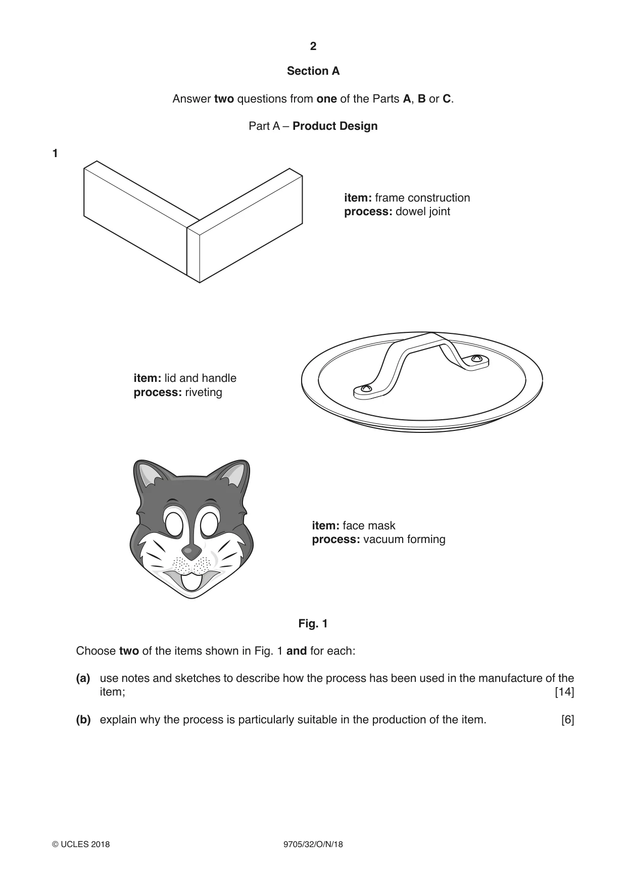 Cambridge A Level Design and Technology 9705 2018 Oct/Nov Paper 3 · Variant 2 question paper, page 2 of 12