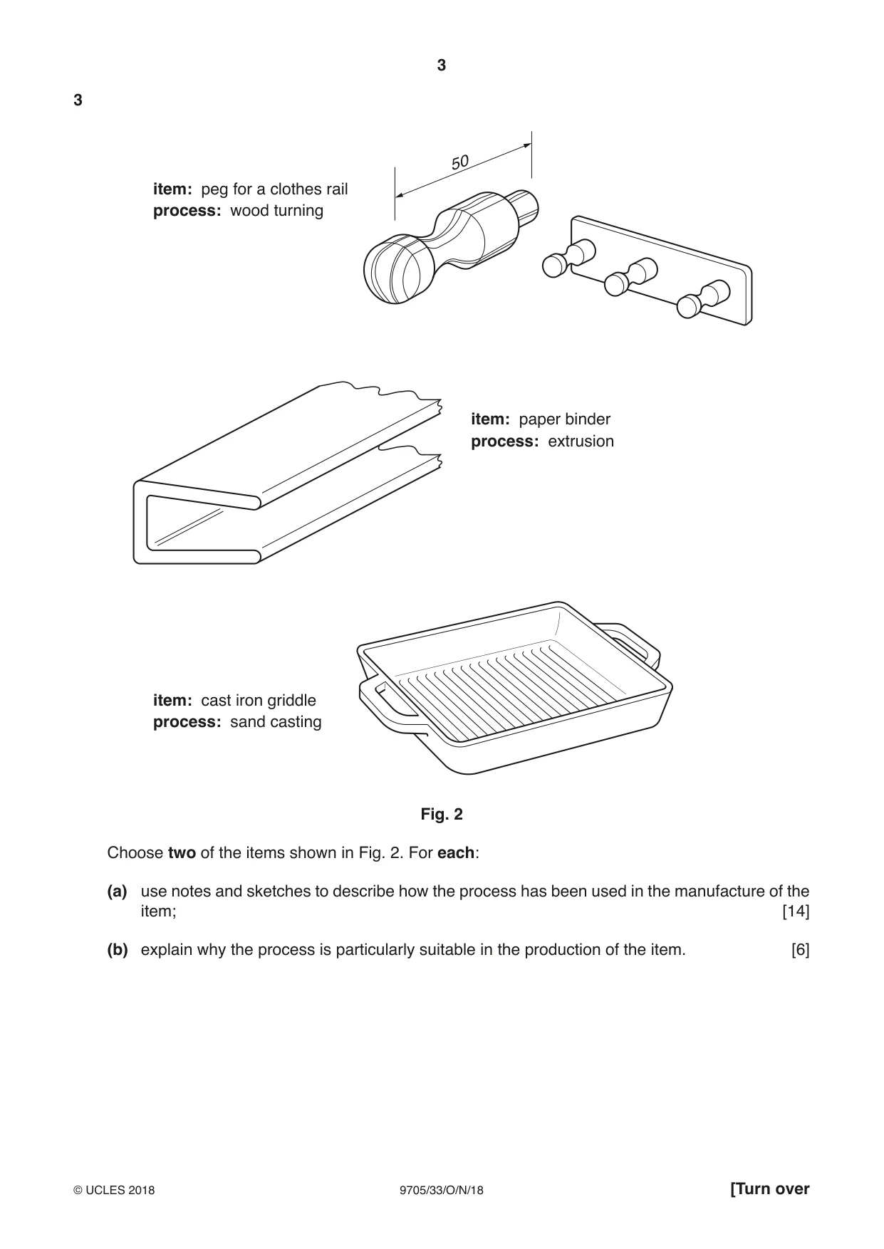 Cambridge A Level Design and Technology 9705 2018 Oct/Nov Paper 3 · Variant 3 question paper, page 3 of 12