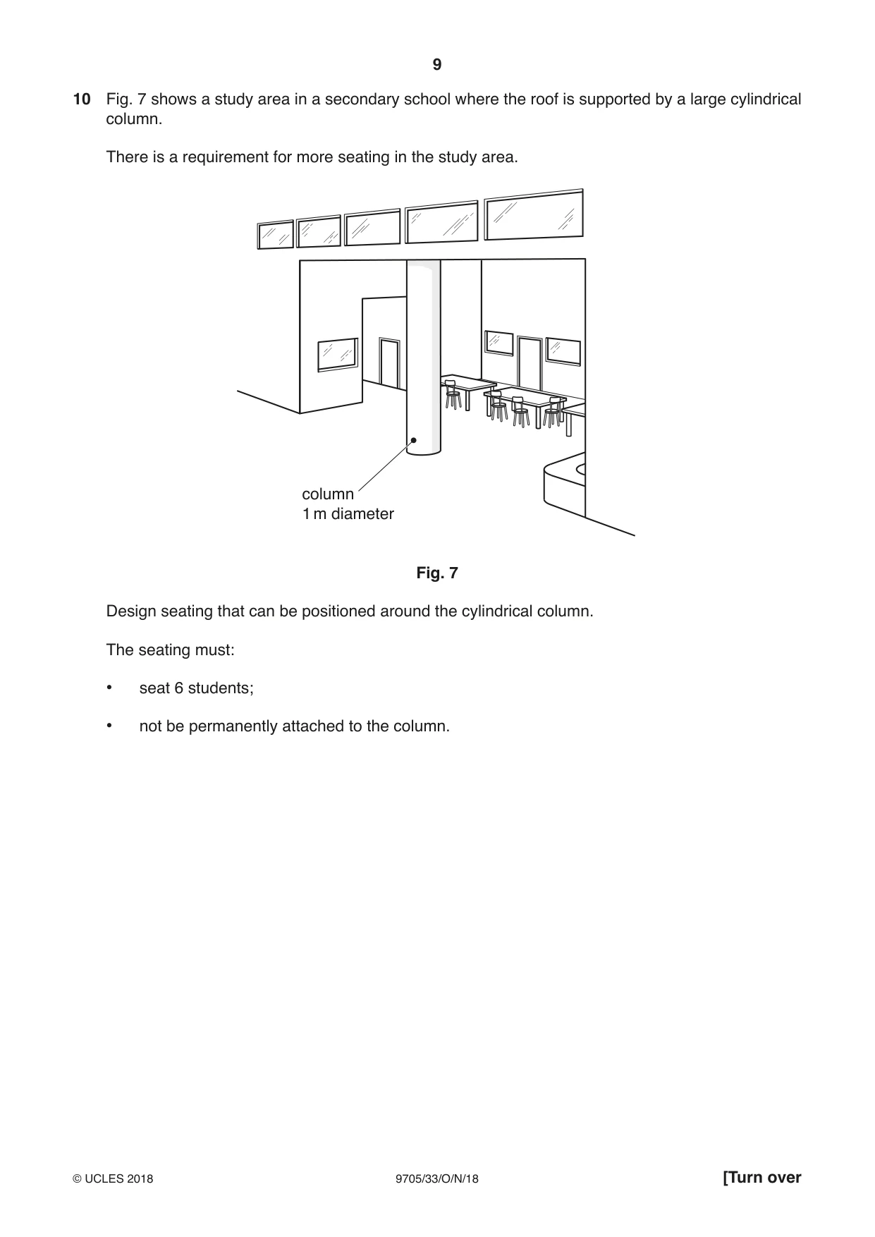 Cambridge A Level Design and Technology 9705 2018 Oct/Nov Paper 3 · Variant 3 question paper, page 9 of 12
