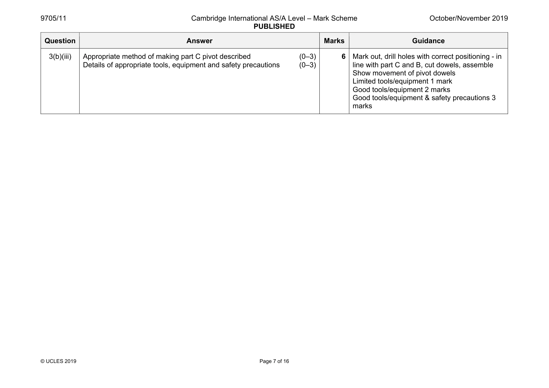 Mark scheme, page 7 of 16