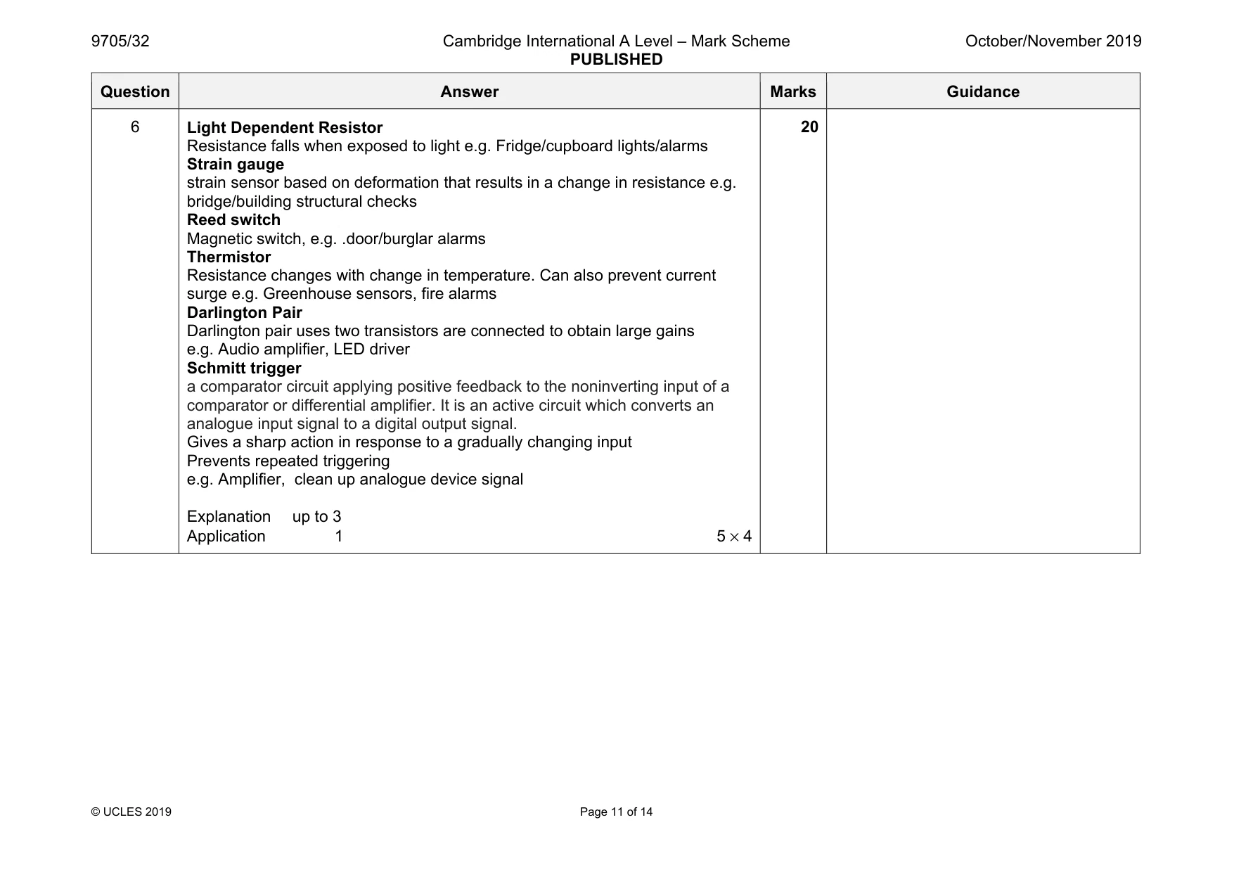Mark scheme, page 11 of 14