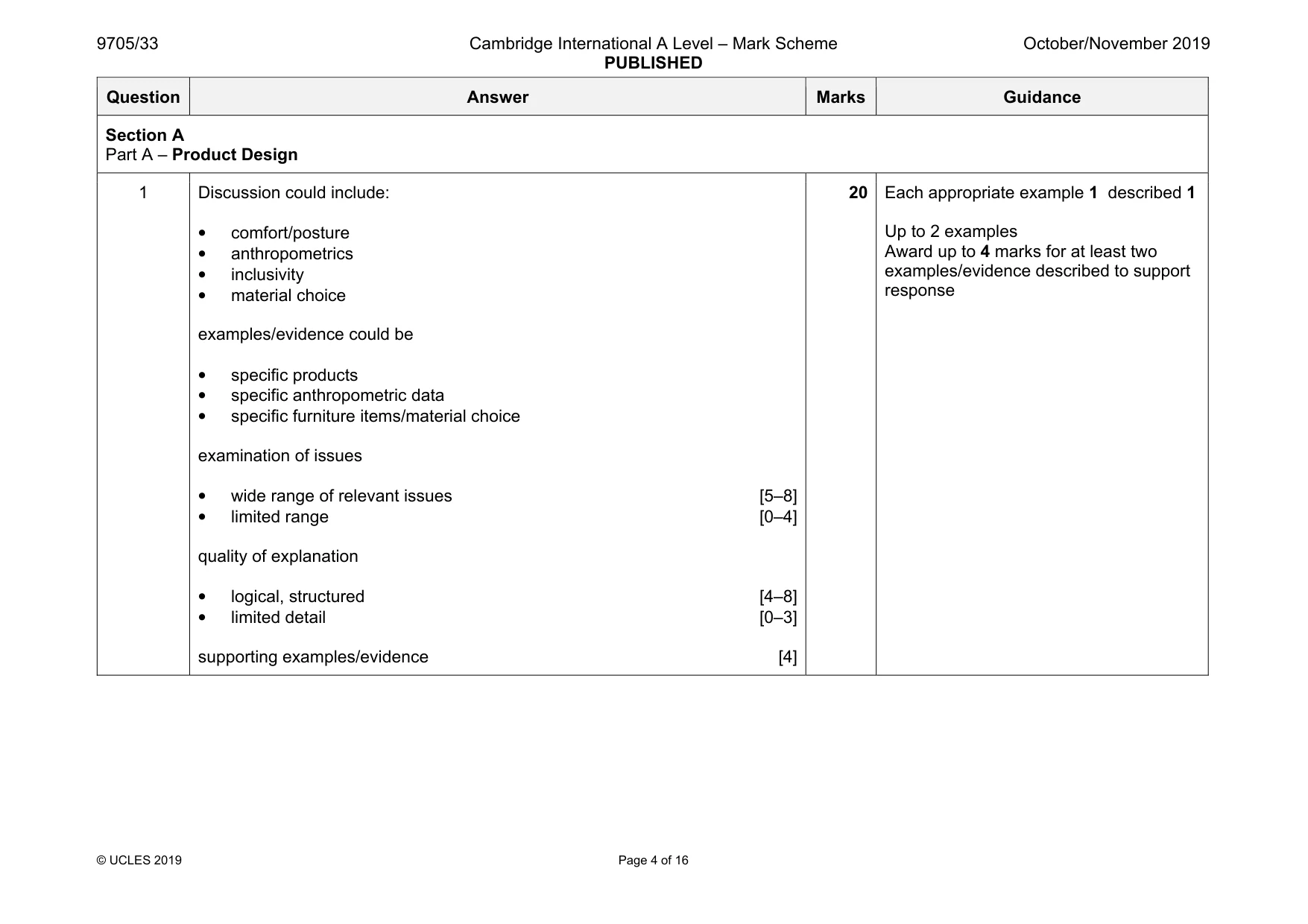 Mark scheme, page 4 of 16