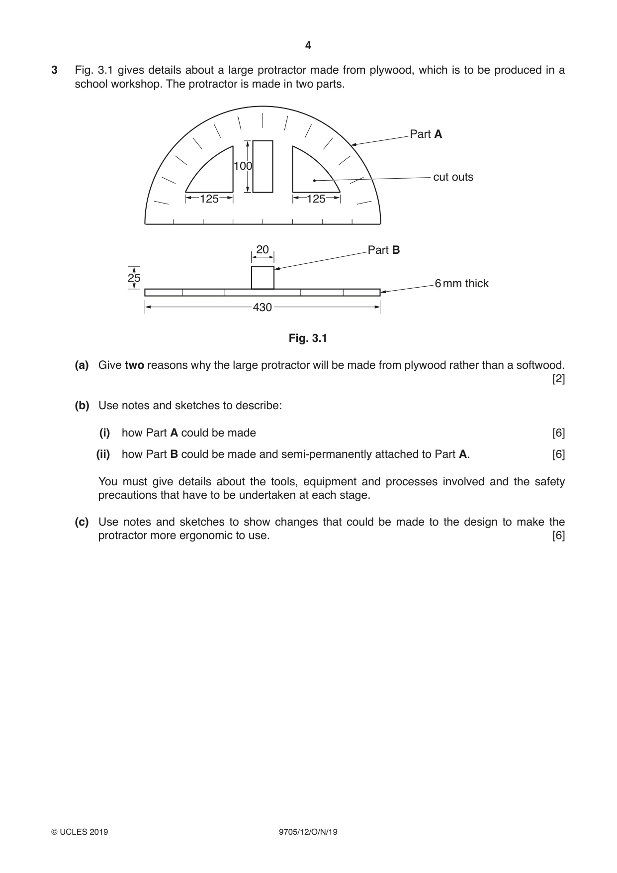 Cambridge A Level Design and Technology 9705 2019 Oct/Nov Paper 1 · Variant 2 question paper, page 4 of 12