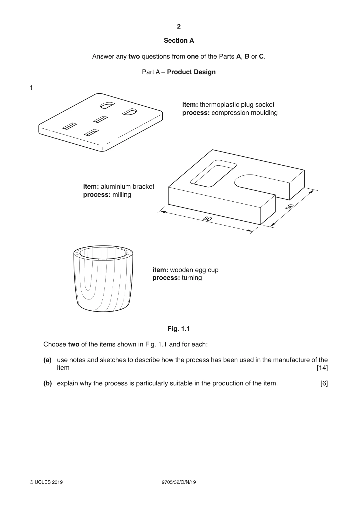 Cambridge A Level Design and Technology 9705 2019 Oct/Nov Paper 3 · Variant 2 question paper, page 2 of 12