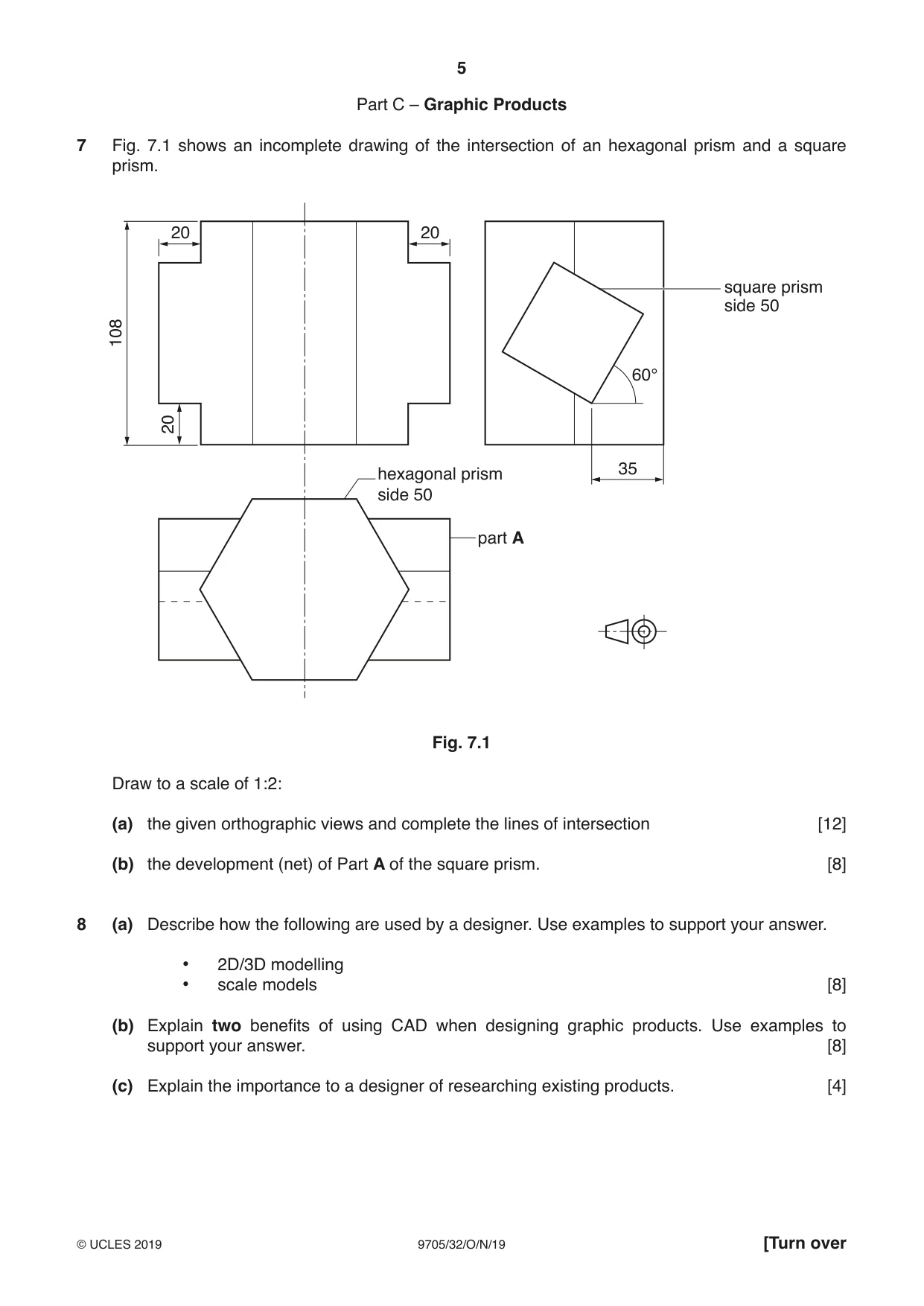 Cambridge A Level Design and Technology 9705 2019 Oct/Nov Paper 3 · Variant 2 question paper, page 5 of 12