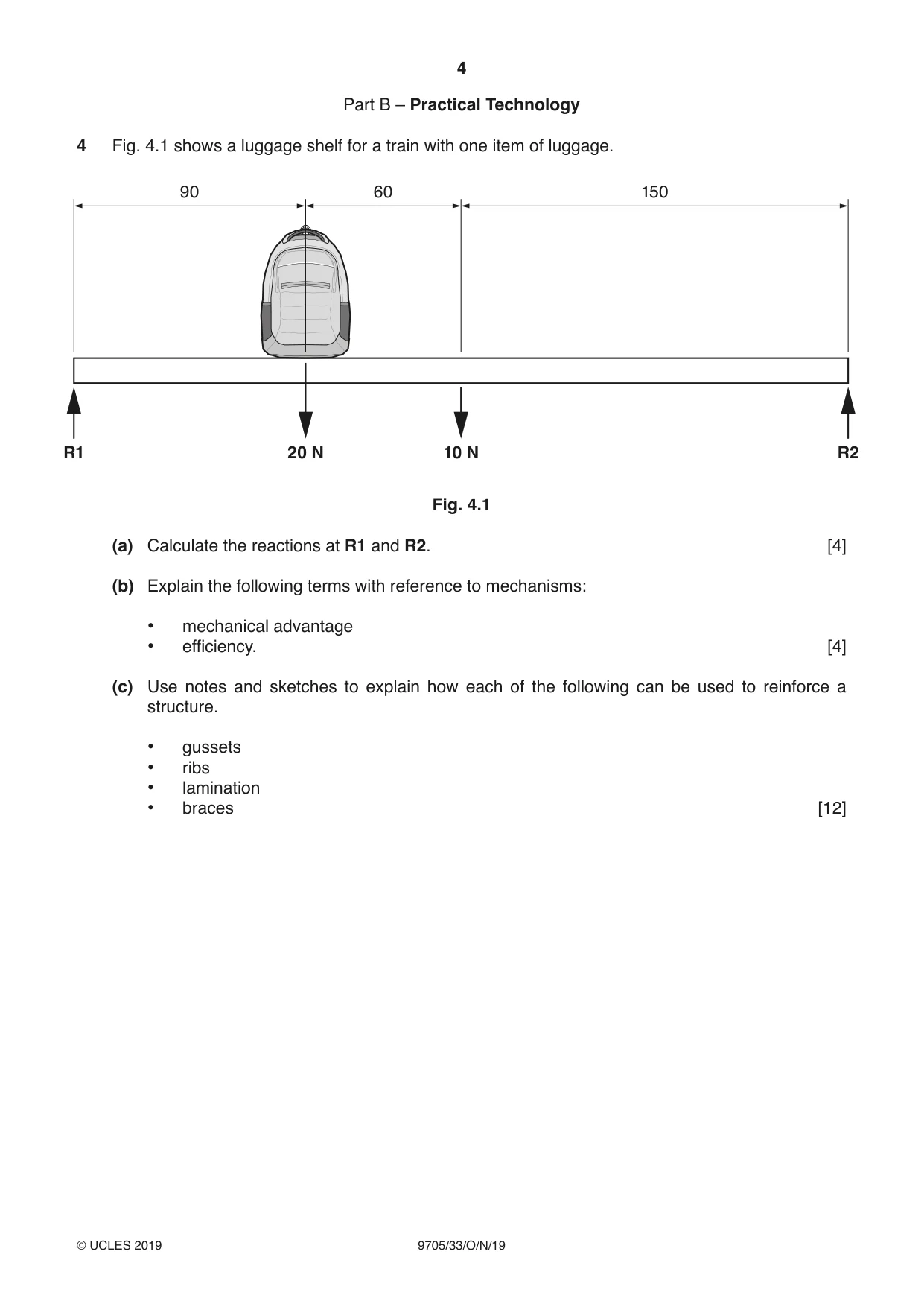 Cambridge A Level Design and Technology 9705 2019 Oct/Nov Paper 3 · Variant 3 question paper, page 4 of 12