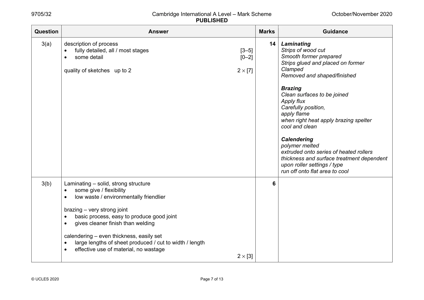 Mark scheme, page 7 of 13