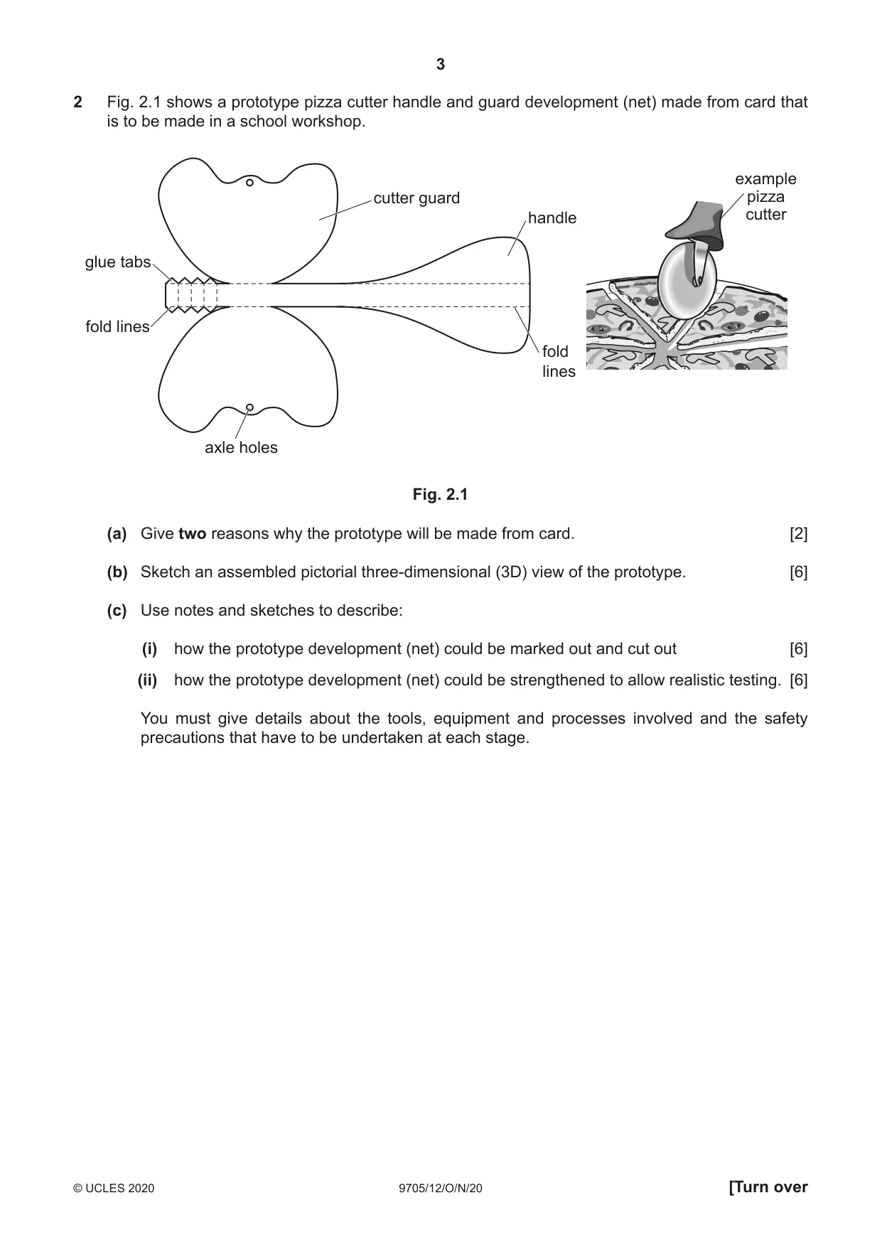 Cambridge A Level Design and Technology 9705 2020 Oct/Nov Paper 1 · Variant 2 question paper, page 3 of 12