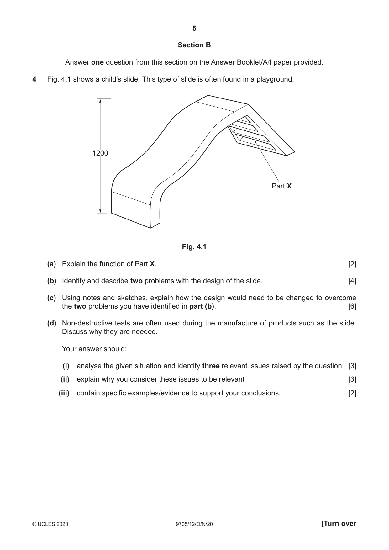 Cambridge A Level Design and Technology 9705 2020 Oct/Nov Paper 1 · Variant 2 question paper, page 5 of 12