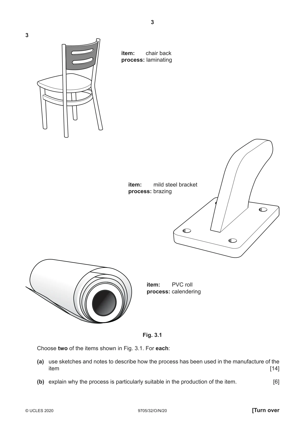 Cambridge A Level Design and Technology 9705 2020 Oct/Nov Paper 3 · Variant 2 question paper, page 3 of 12