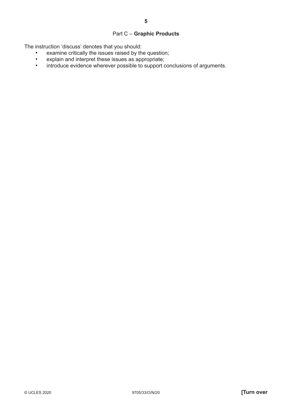 Cambridge A Level Design and Technology 9705 2020 Oct/Nov Paper 3 · Variant 3 question paper, page 5 of 12