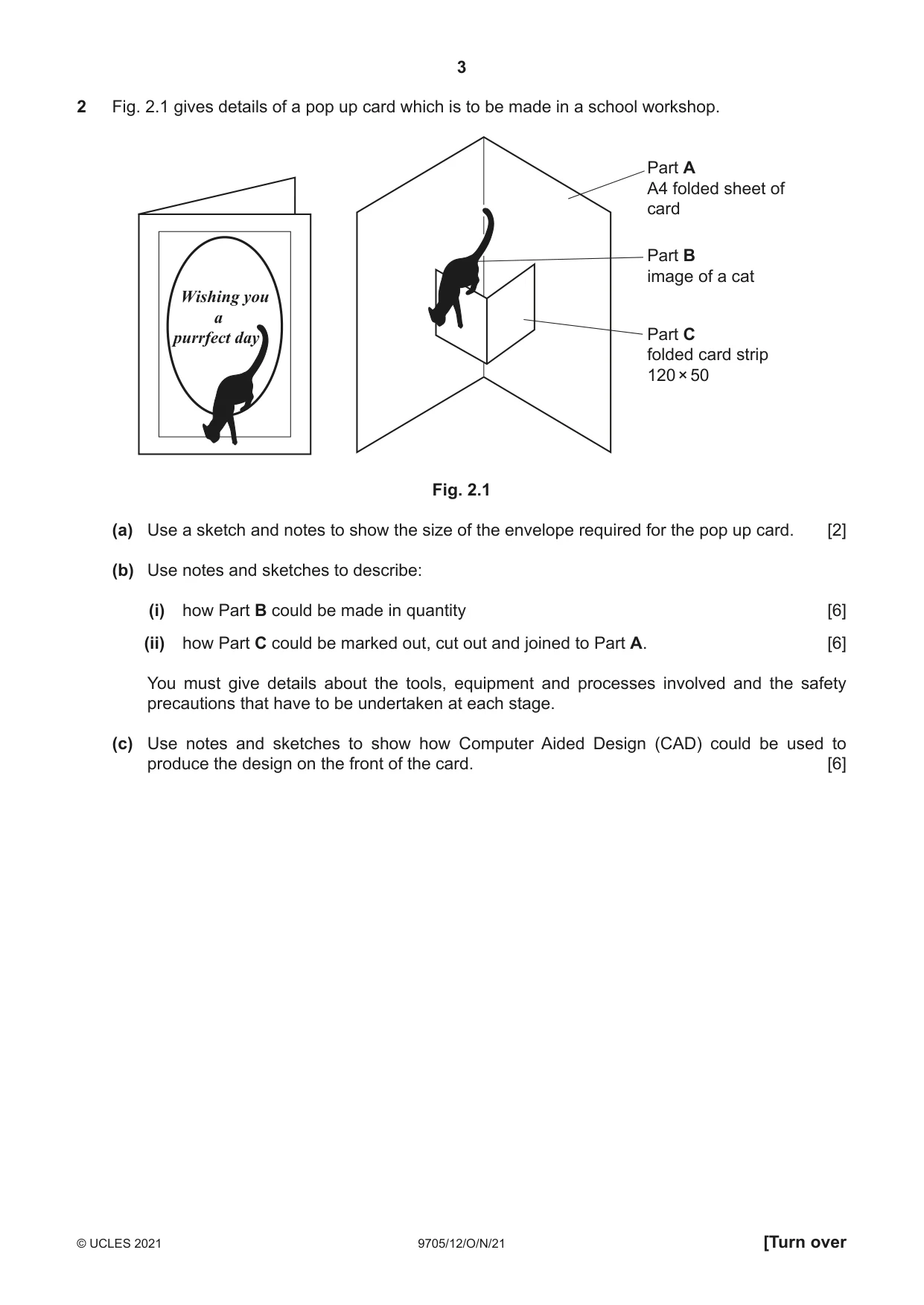 Cambridge A Level Design and Technology 9705 2021 Oct/Nov Paper 1 · Variant 2 question paper, page 3 of 12