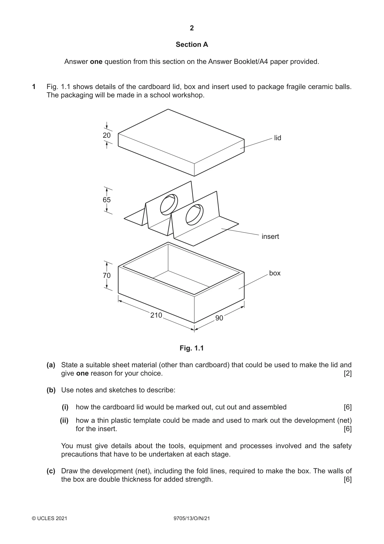 Cambridge A Level Design and Technology 9705 2021 Oct/Nov Paper 1 · Variant 3 question paper, page 2 of 12