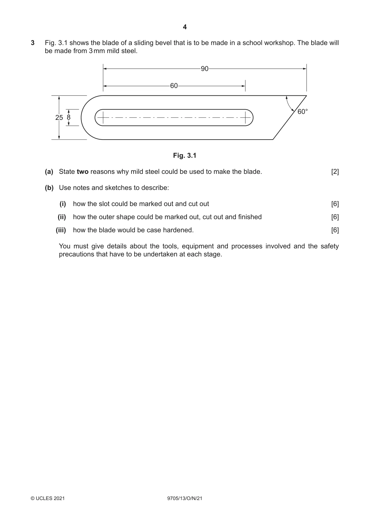 Cambridge A Level Design and Technology 9705 2021 Oct/Nov Paper 1 · Variant 3 question paper, page 4 of 12