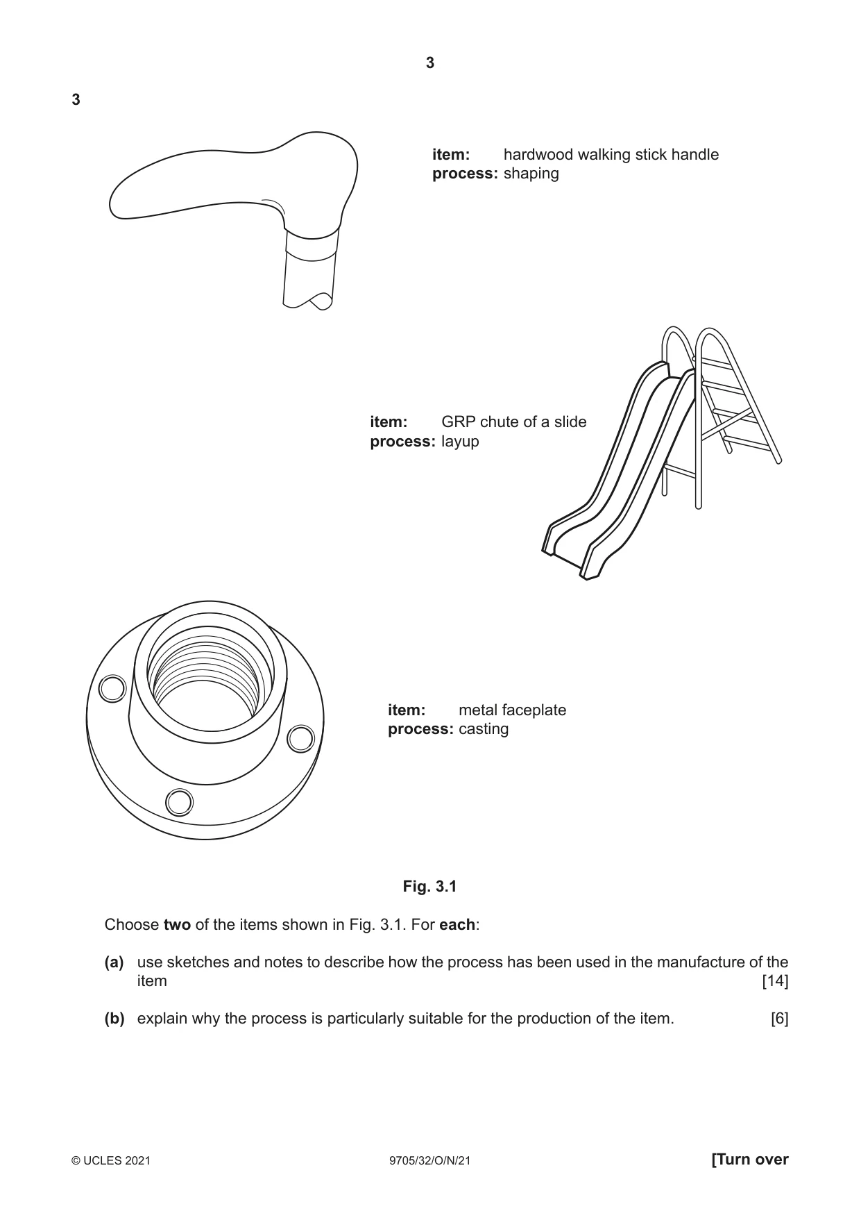 Cambridge A Level Design and Technology 9705 2021 Oct/Nov Paper 3 · Variant 2 question paper, page 3 of 12