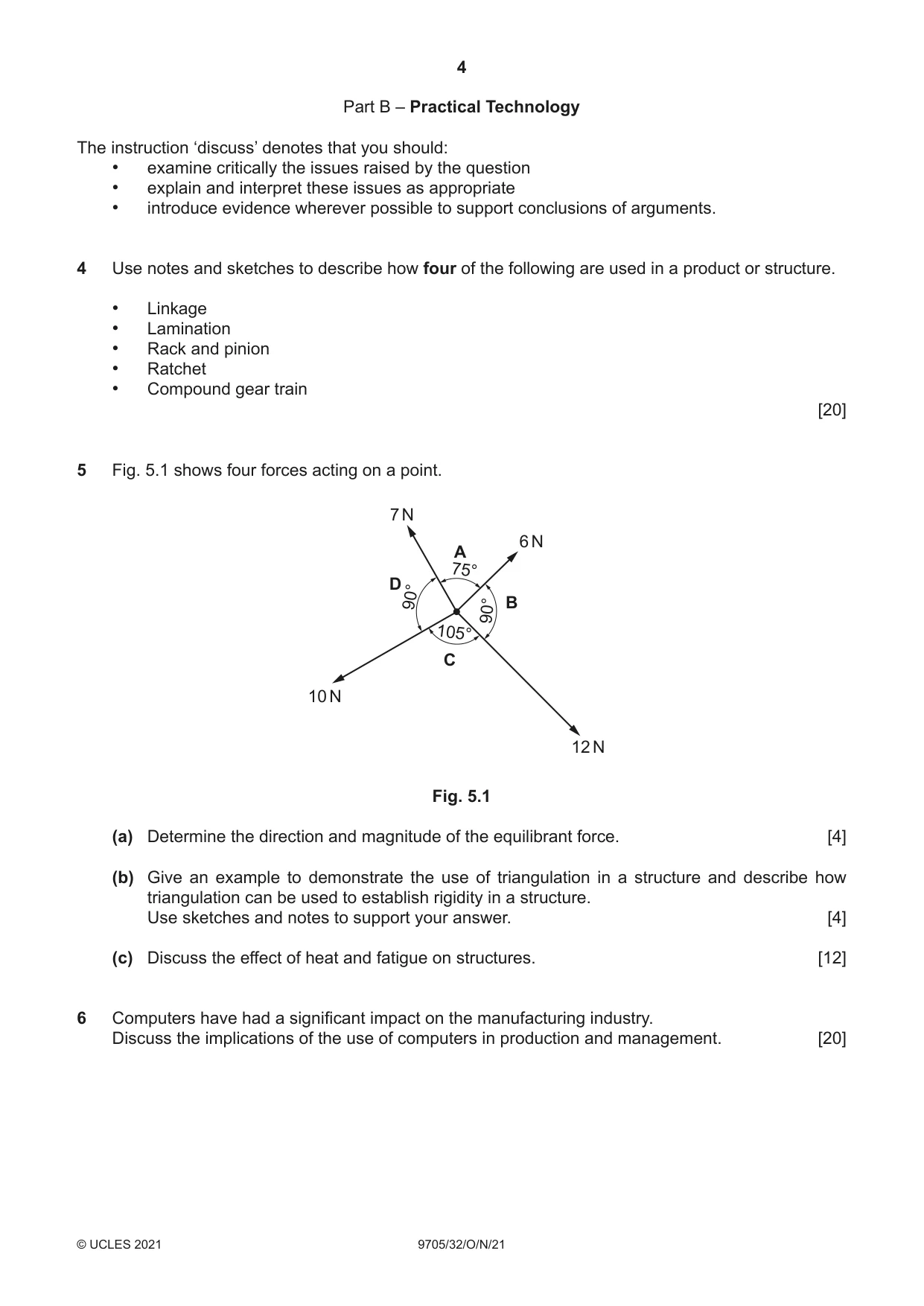 Cambridge A Level Design and Technology 9705 2021 Oct/Nov Paper 3 · Variant 2 question paper, page 4 of 12