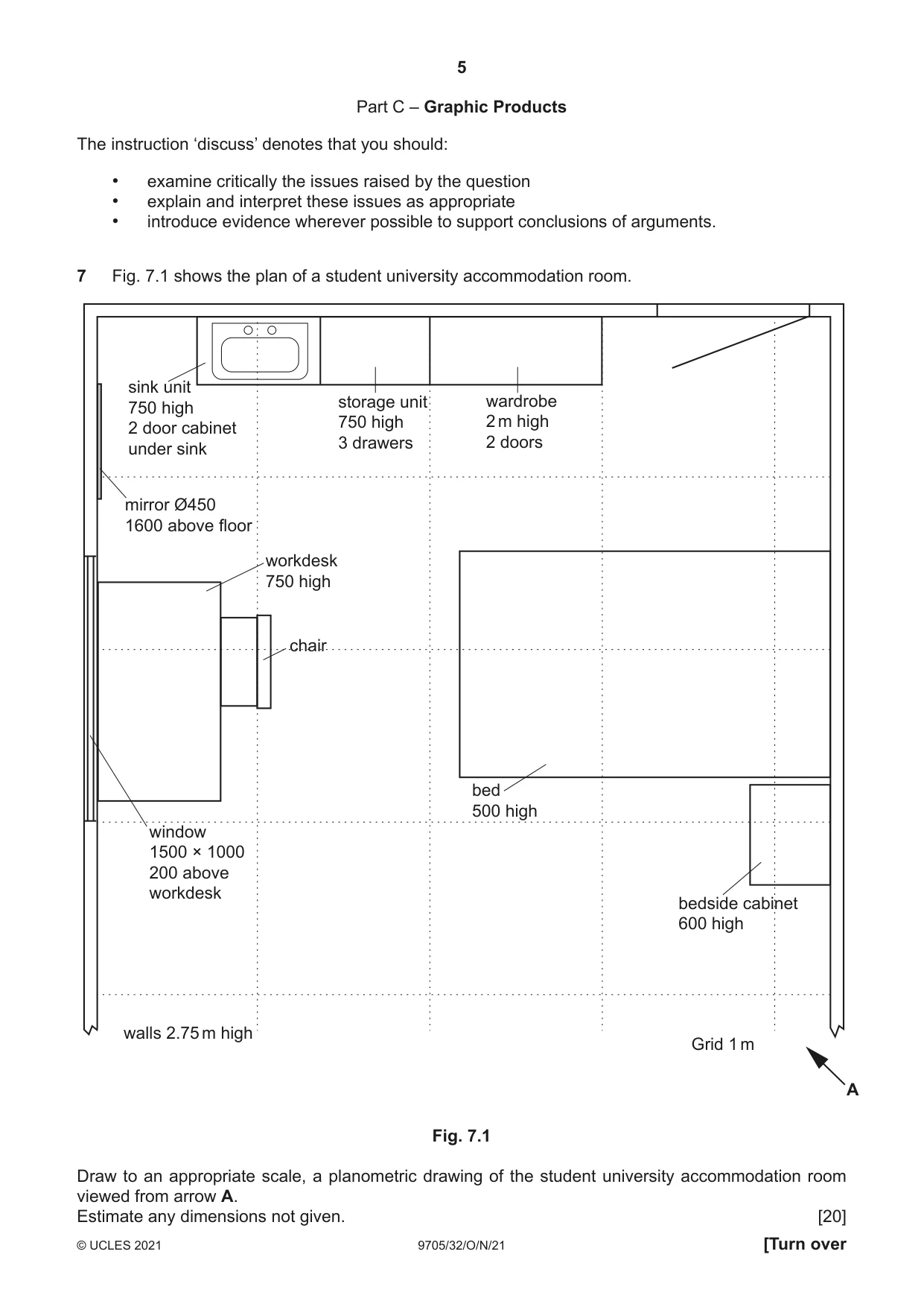 Cambridge A Level Design and Technology 9705 2021 Oct/Nov Paper 3 · Variant 2 question paper, page 5 of 12