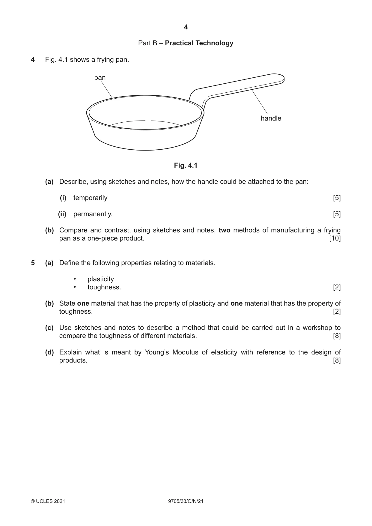 Cambridge A Level Design and Technology 9705 2021 Oct/Nov Paper 3 · Variant 3 question paper, page 4 of 12